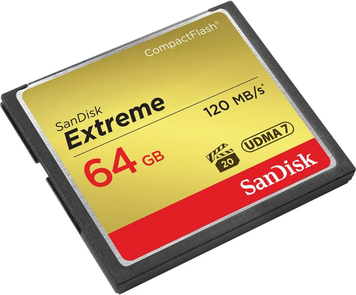 Sandisk Extreme CompactFlash Memory Card - 64 GB (SDCFXS-064G-A46)