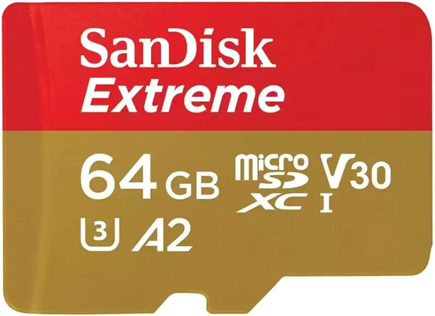 SanDisk Extreme 64GB microSDXC UHS-I V30 A2 Memory Card