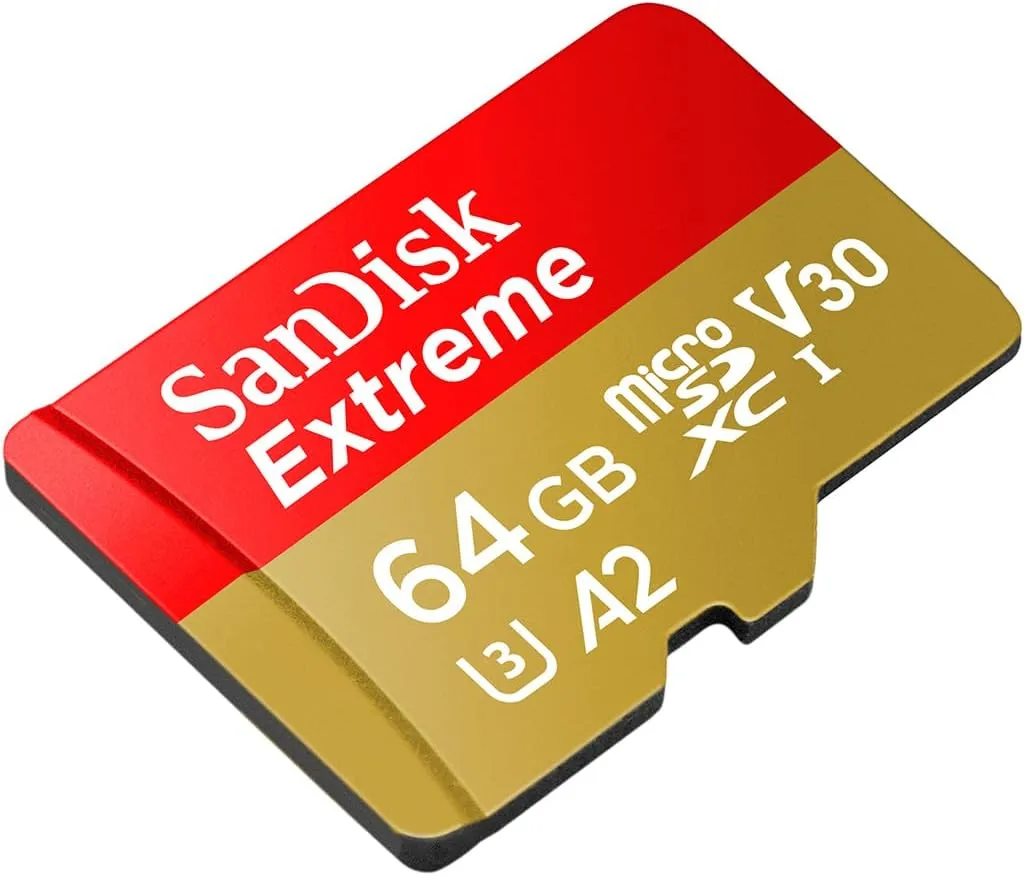 SanDisk Extreme 64GB microSDXC UHS-I V30 A2 Memory Card