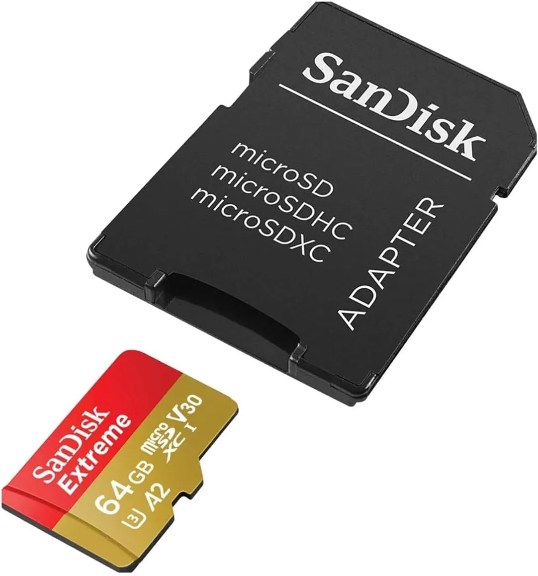 SanDisk Extreme 64GB microSDXC UHS-I V30 A2 Memory Card