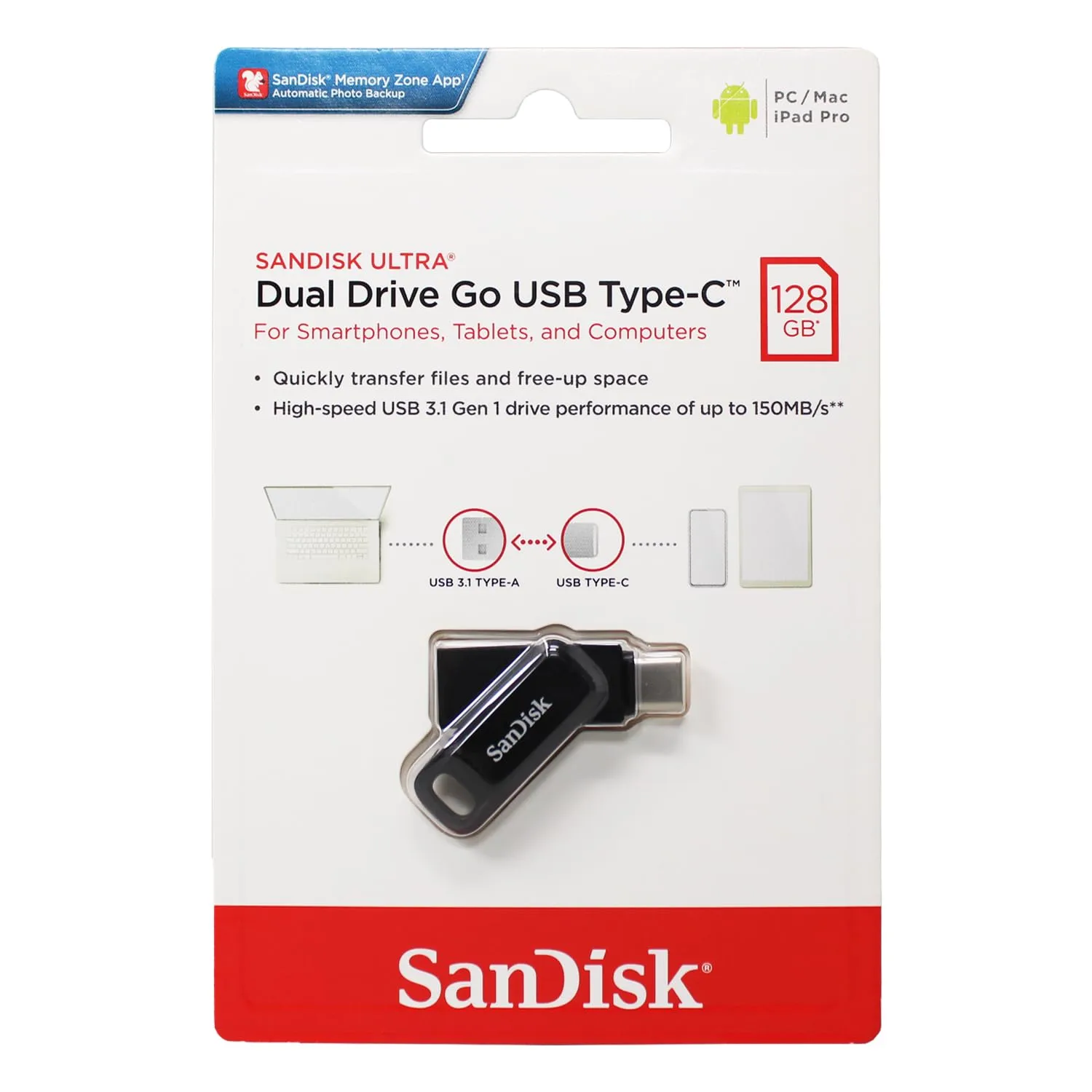 SanDisk Ultra Dual Drive Go USB Type-C 128GB
