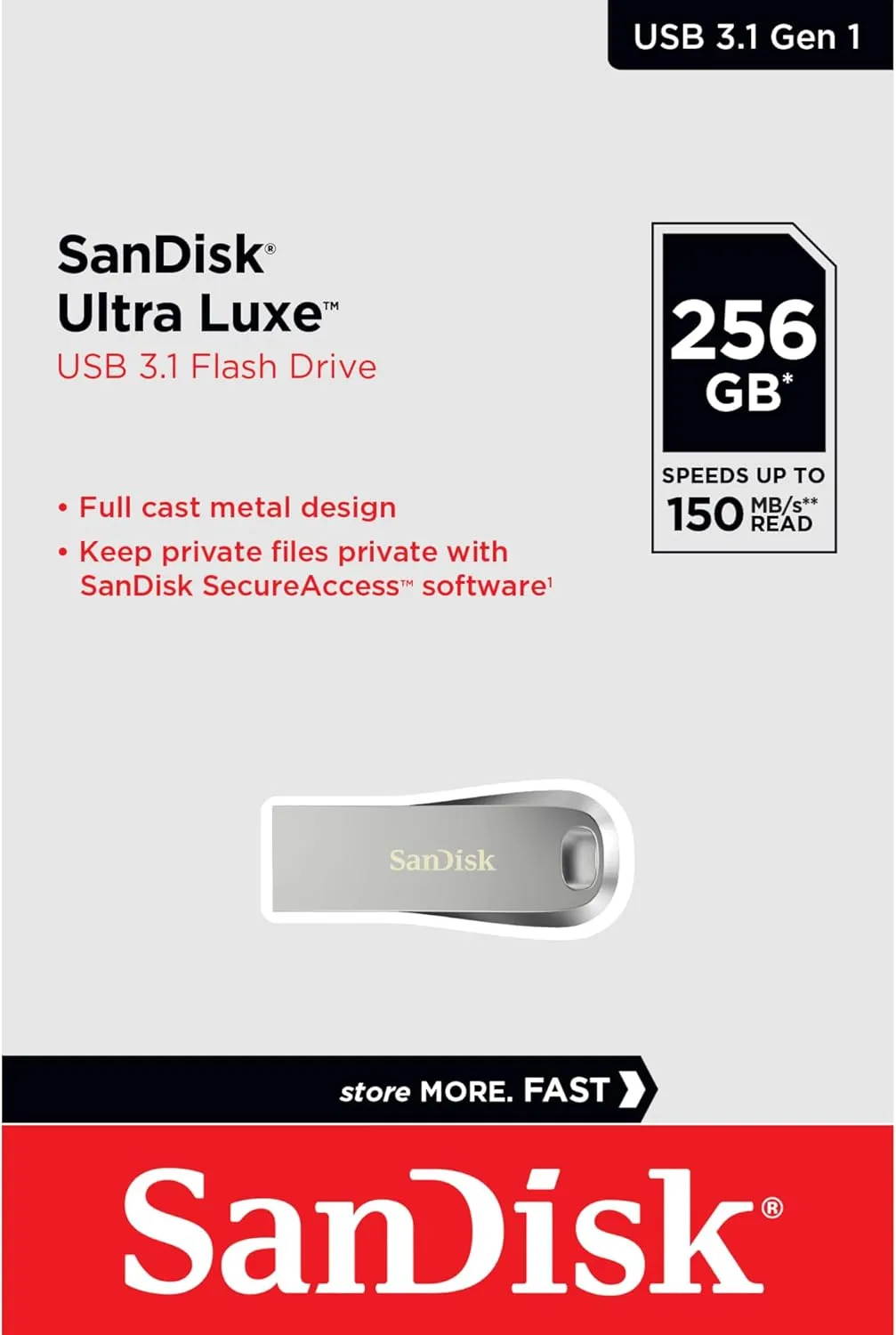 SanDisk Ultra Luxe™ USB 3.1 Flash Drive 256GB