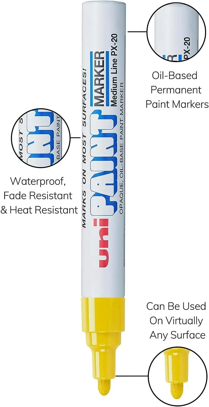 Sanford Uni Paint Markers, Medium Point, Assorted Colors, Pack Of 6