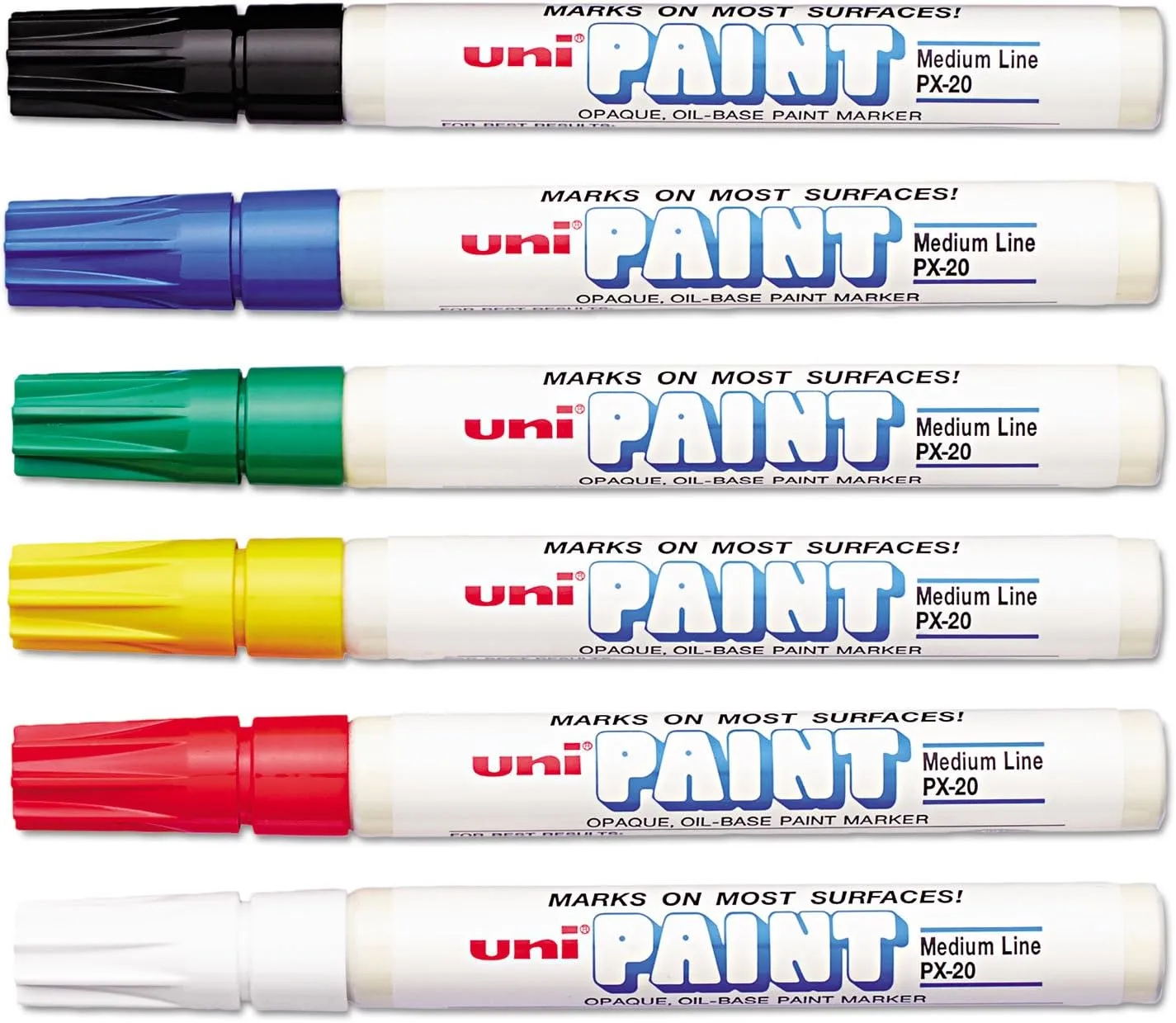 Sanford Uni Paint Markers, Medium Point, Assorted Colors, Pack Of 6