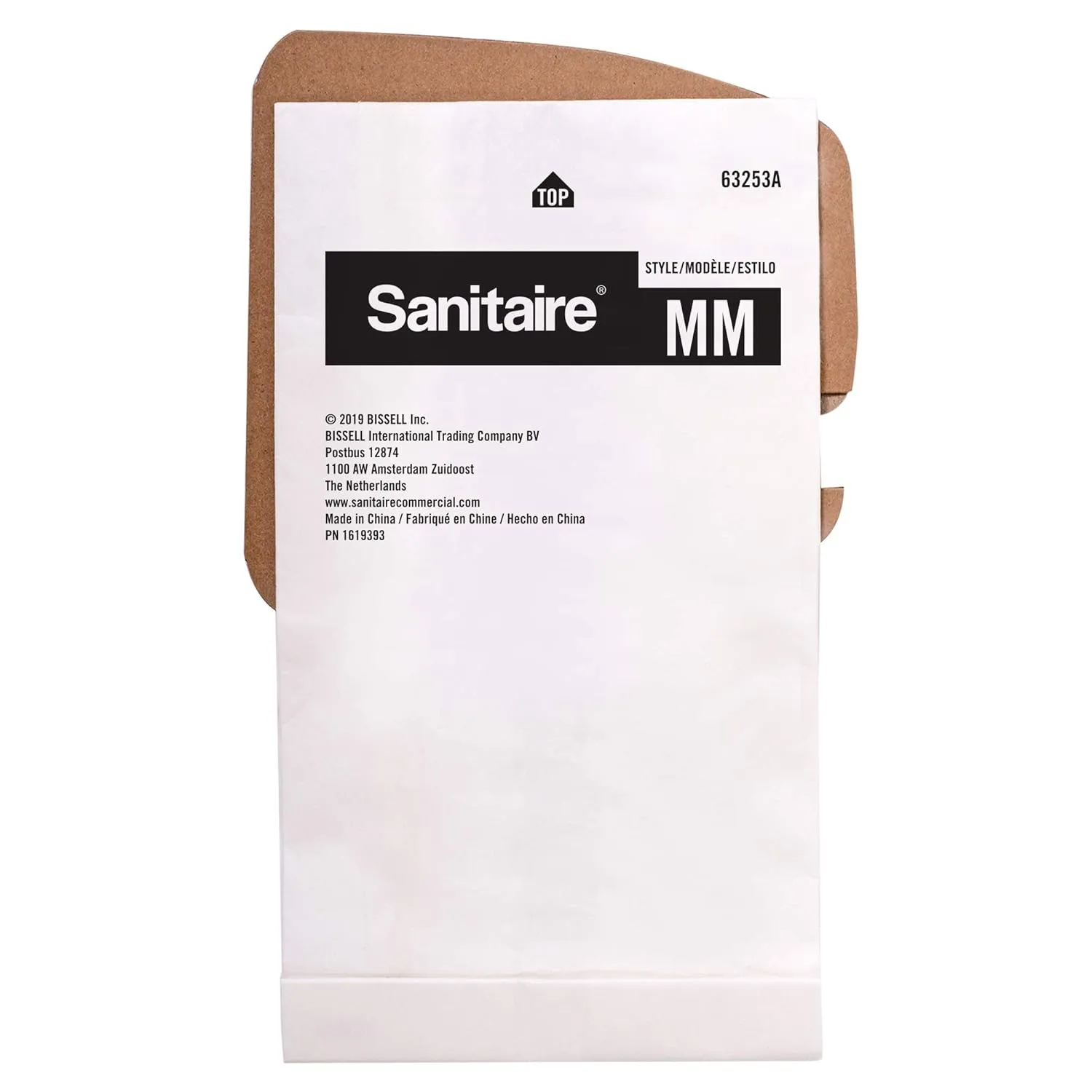 Sanitaire MM Premium Paper Bag (Pack of 5), Fits Models S3680 & SC3680 Canister Vacuums, 63253A, White