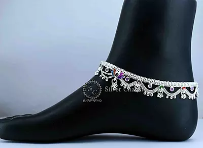 Silver Anklets For Wedding- Khushbu Payal