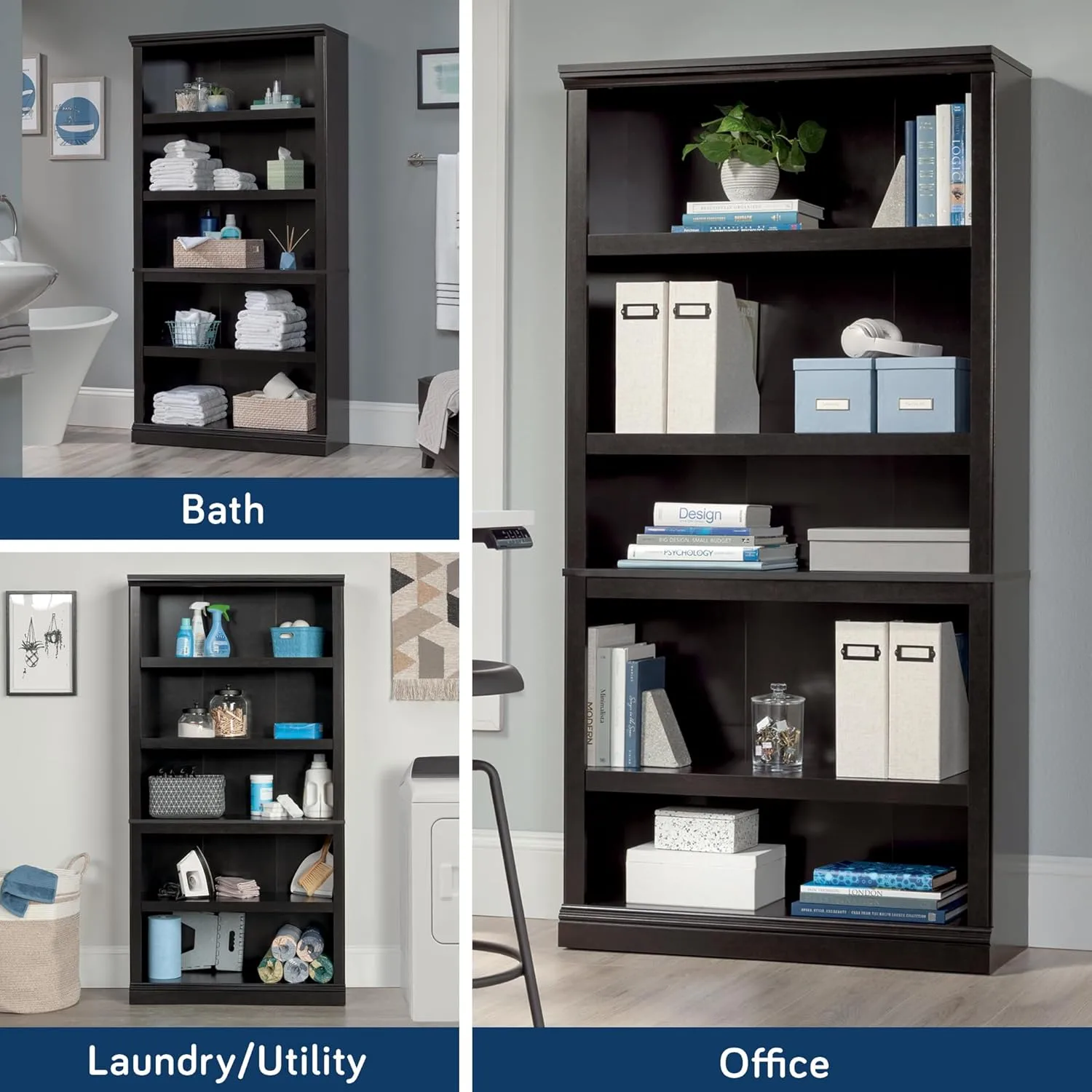 Sauder Select 5-Shelf Engineered Wood Bookcase