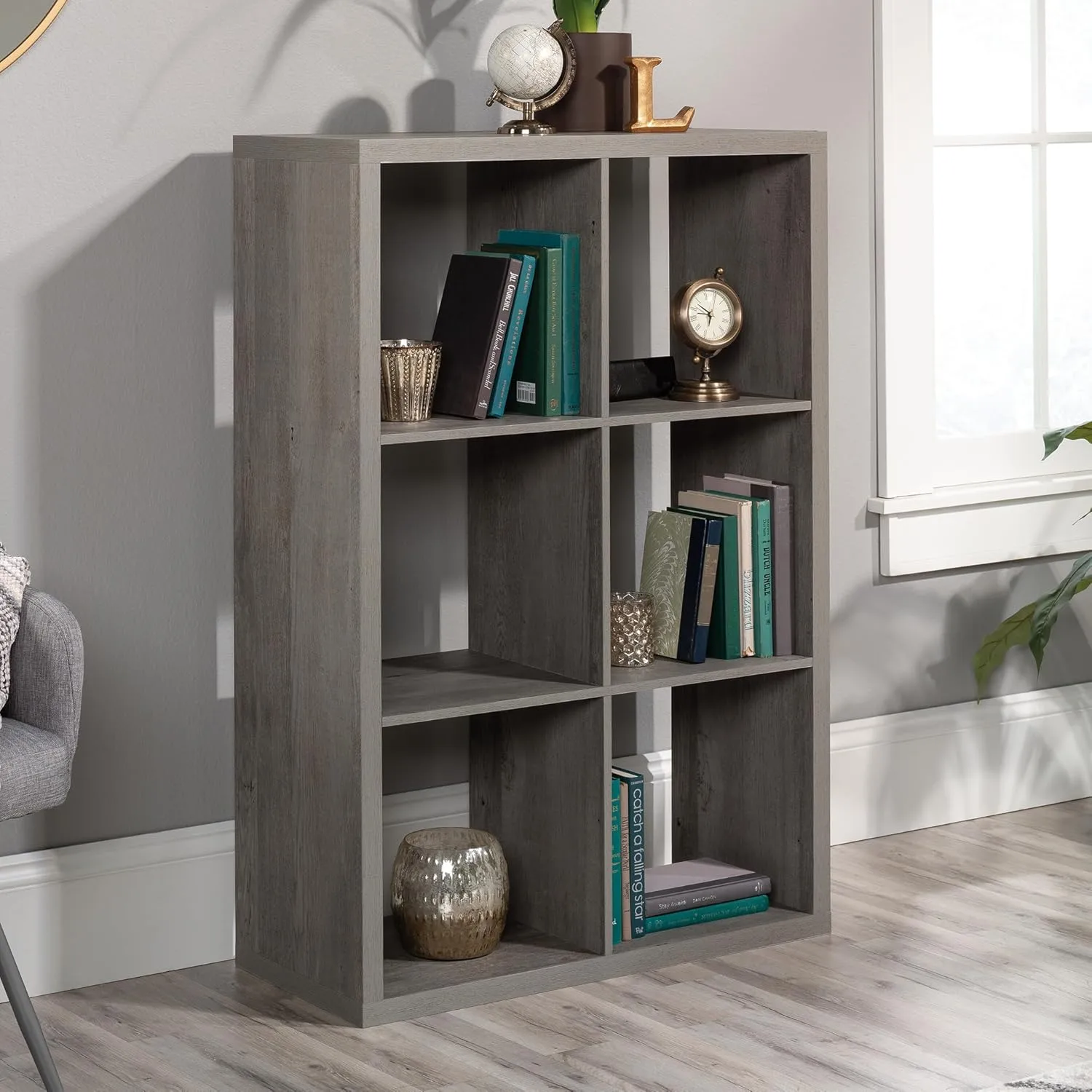 Sauder Select 44inH 6-Cube Organizer Storage Bookcase