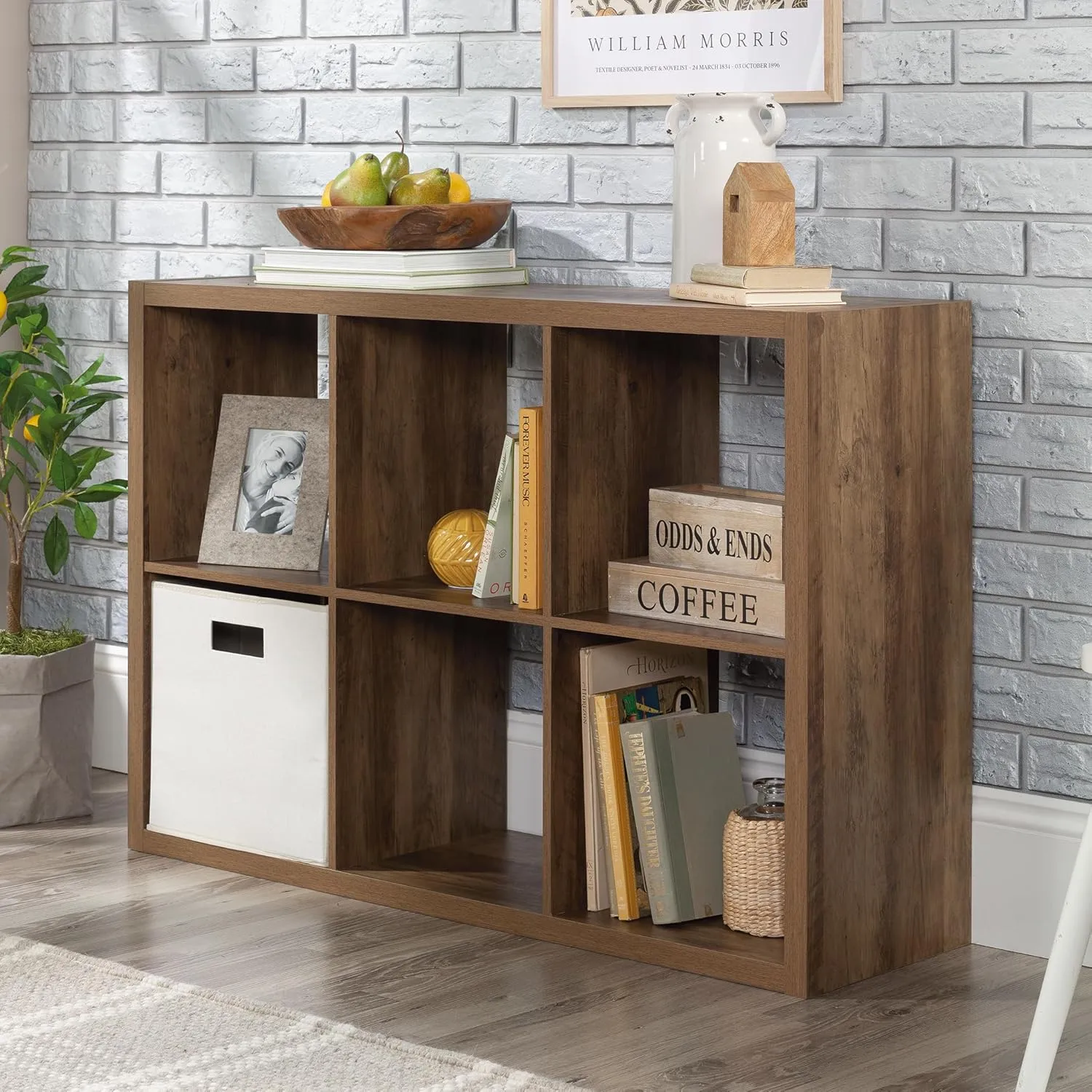 Sauder Select 44inH 6-Cube Organizer Storage Bookcase