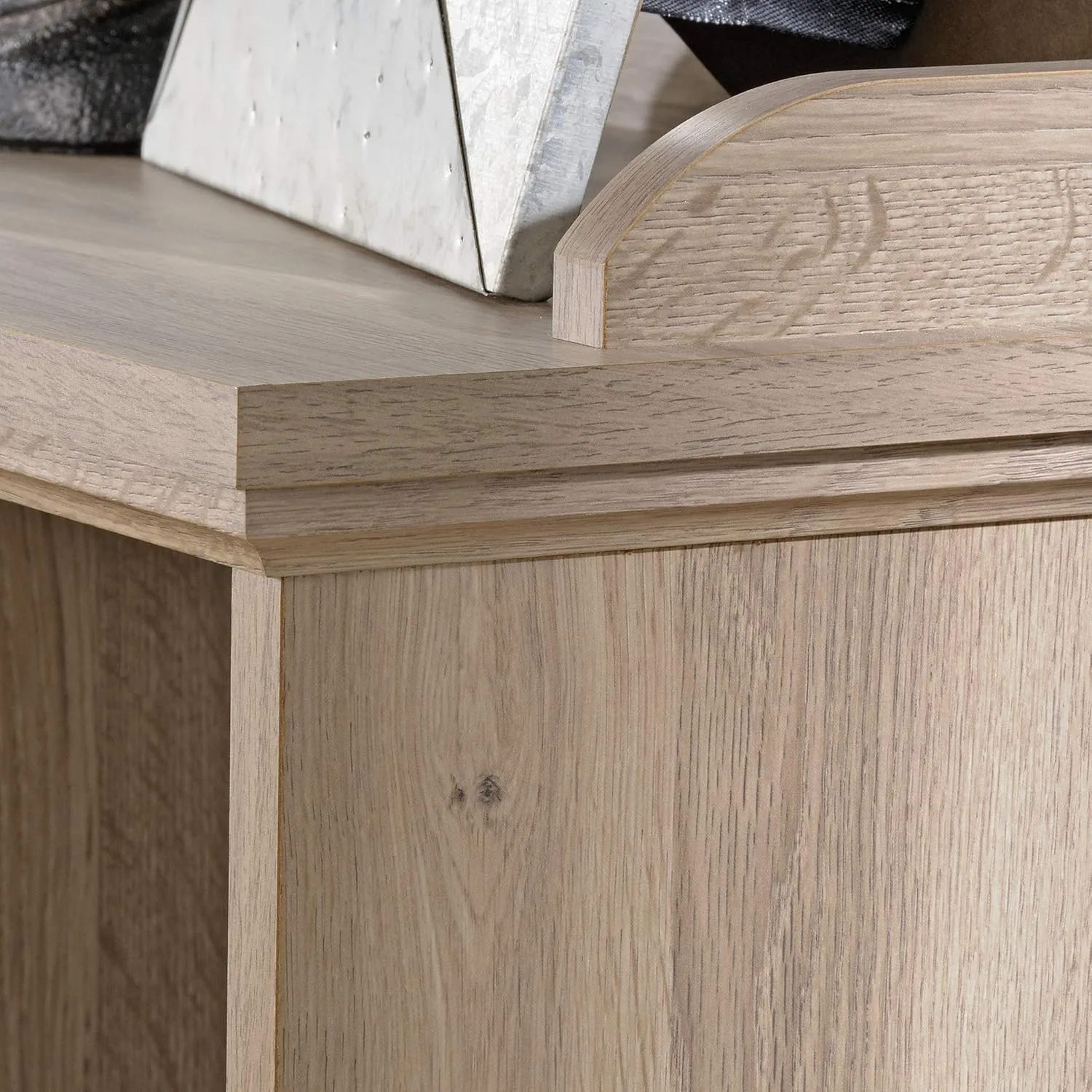 Sauder Barrister Lane Cubby Bookcase, Stylish Organization Furniture, cubby bookcase, Cube Storage Salt Oak
