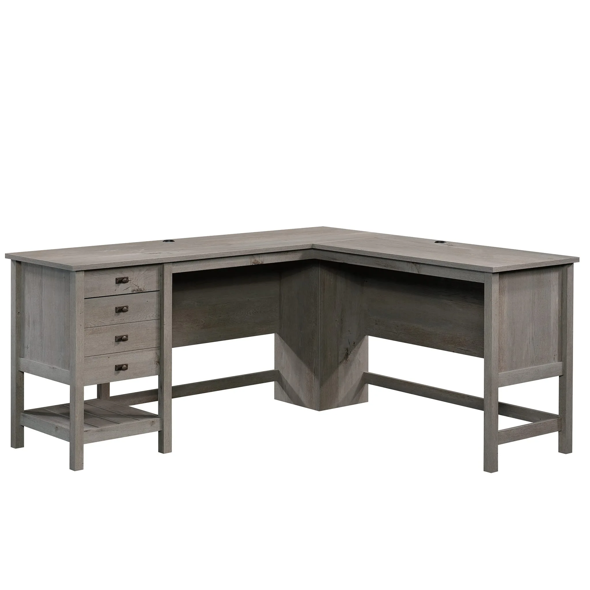 Sauder Cottage Road L Shaped Desk Computer Desk with Drawers and Cable Management