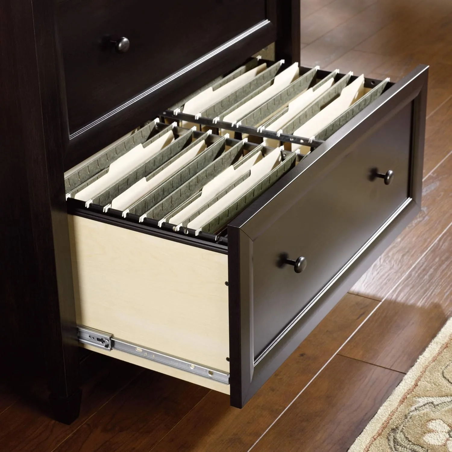 Sauder Edge Water 33inW x 23-7/16inD Lateral 2-Drawer File Cabinet, Estate Black