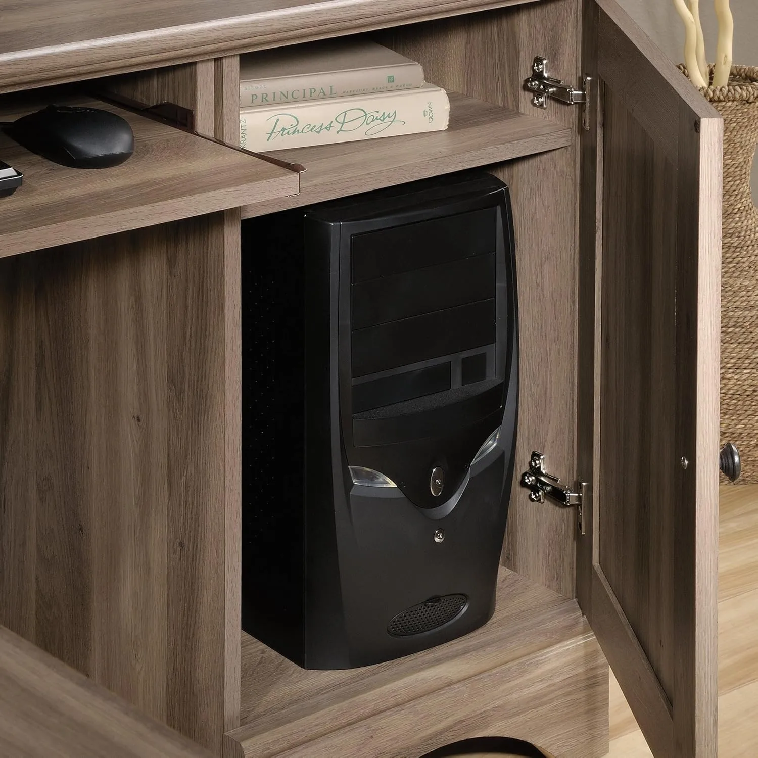 Sauder Harbor View L-Shaped Corner Computer Desk