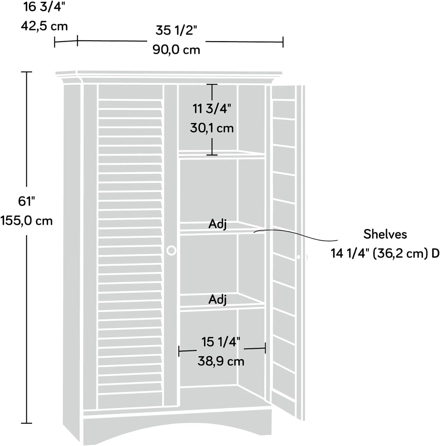 Sauder Harbor View Multipurpose Storage Tall Pantry Cabinet