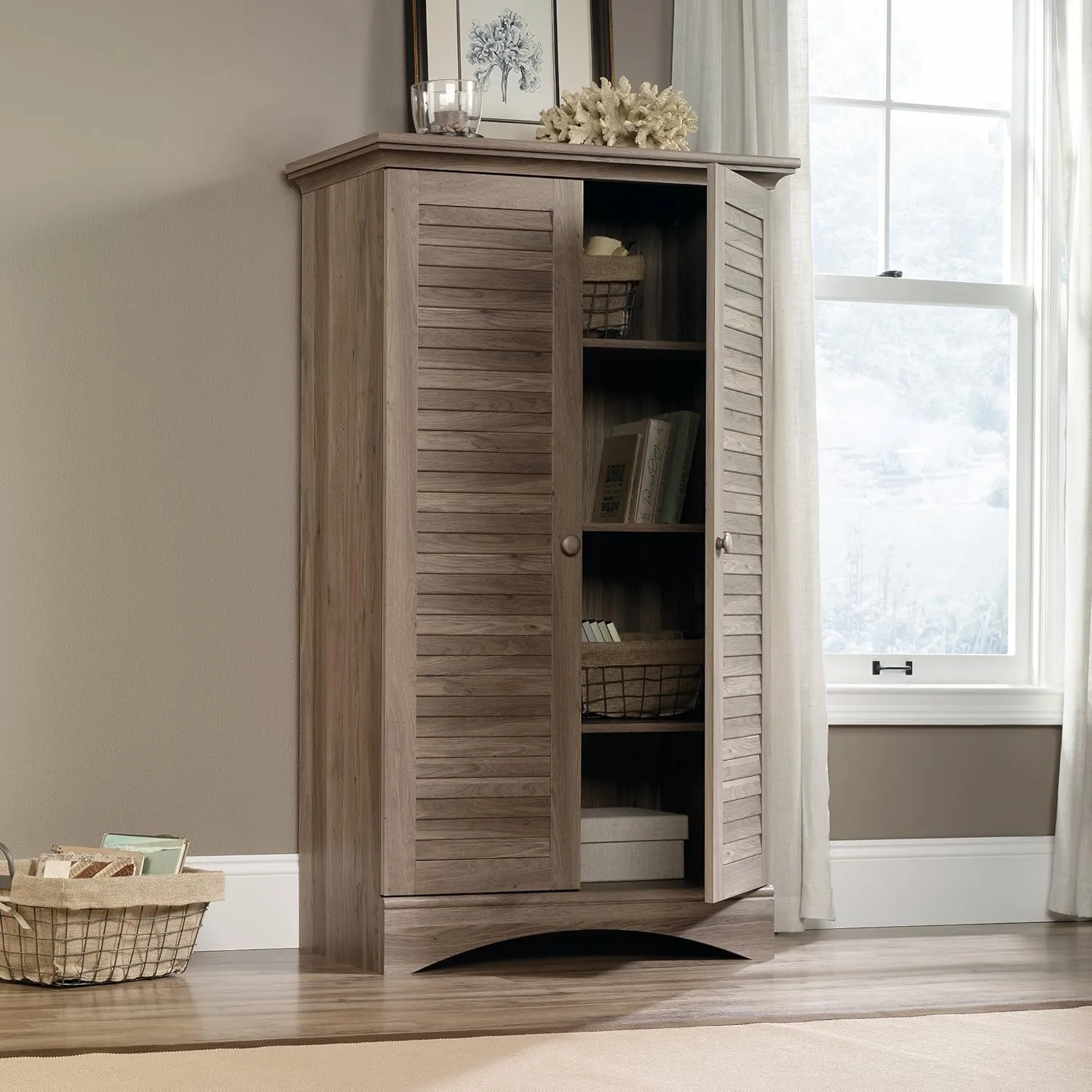Sauder Harbor View Multipurpose Storage Tall Pantry Cabinet