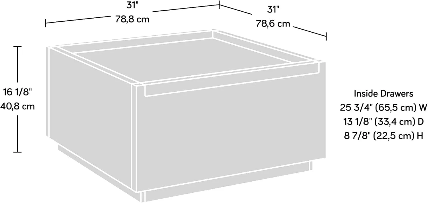 SAUDER Manhattan Gate Modern Square Coffee Table