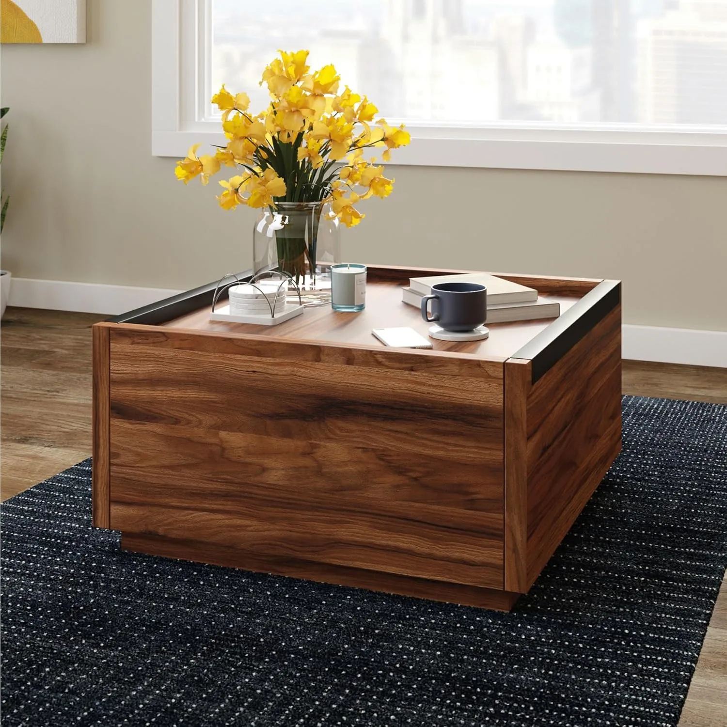 SAUDER Manhattan Gate Modern Square Coffee Table