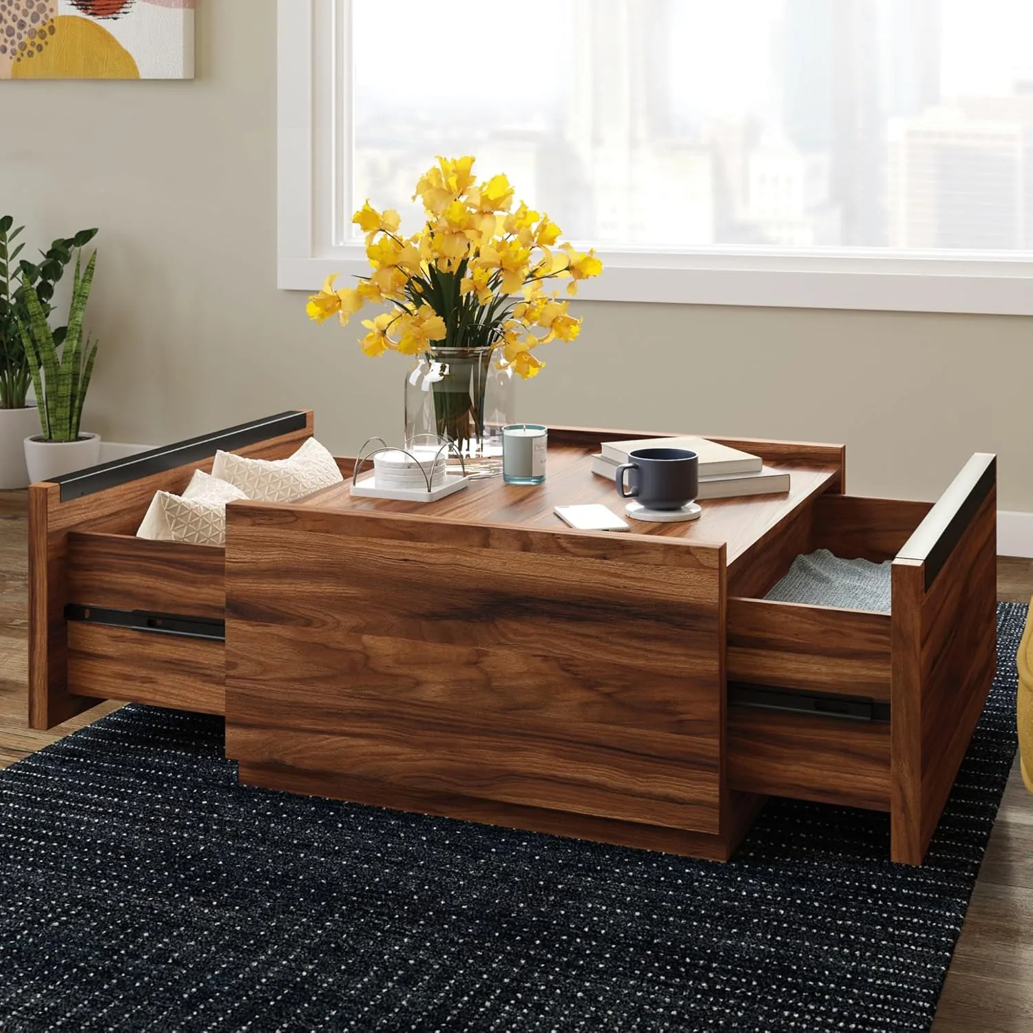 SAUDER Manhattan Gate Modern Square Coffee Table