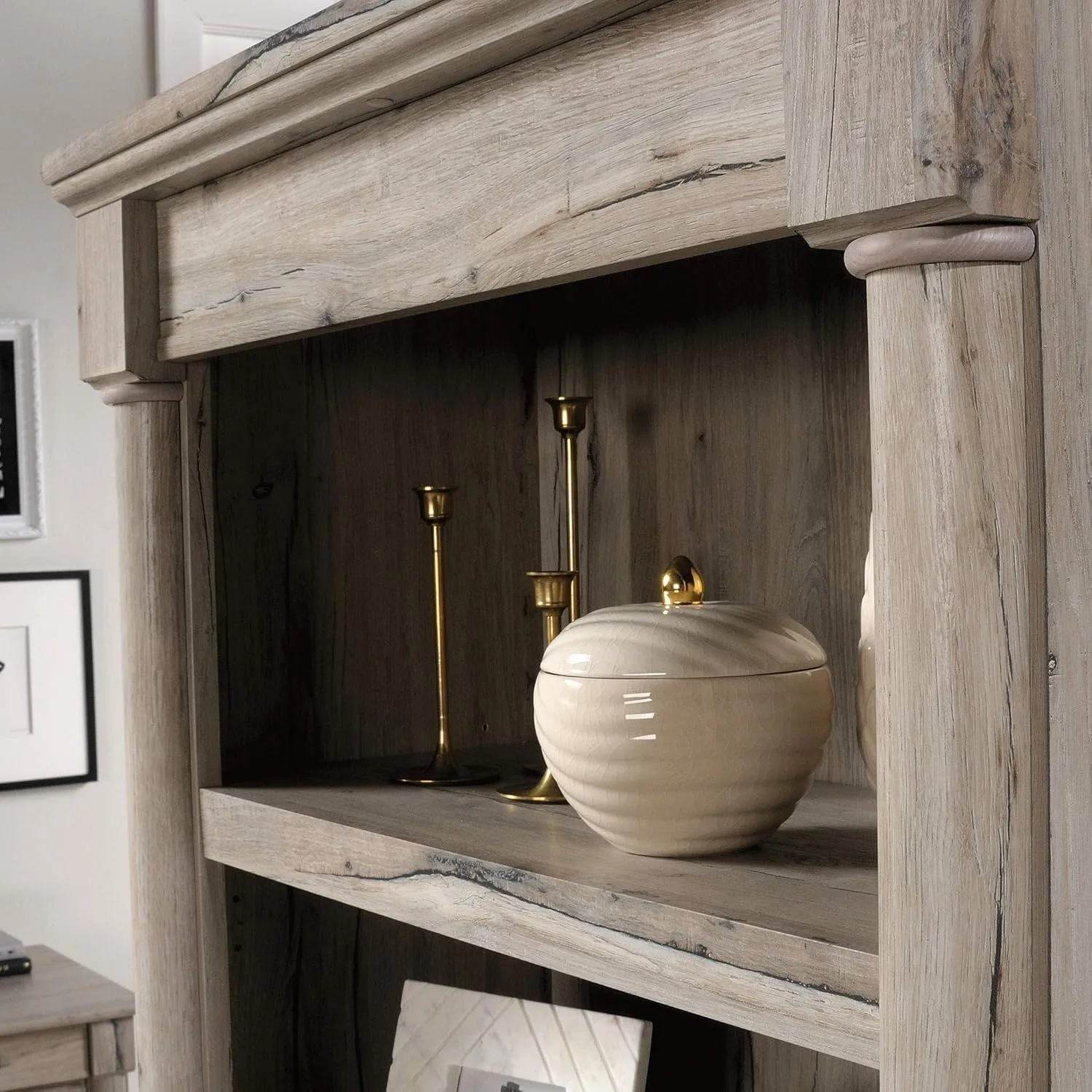 SAUDER Palladia 5-Shelf Library Bookcase with Doors