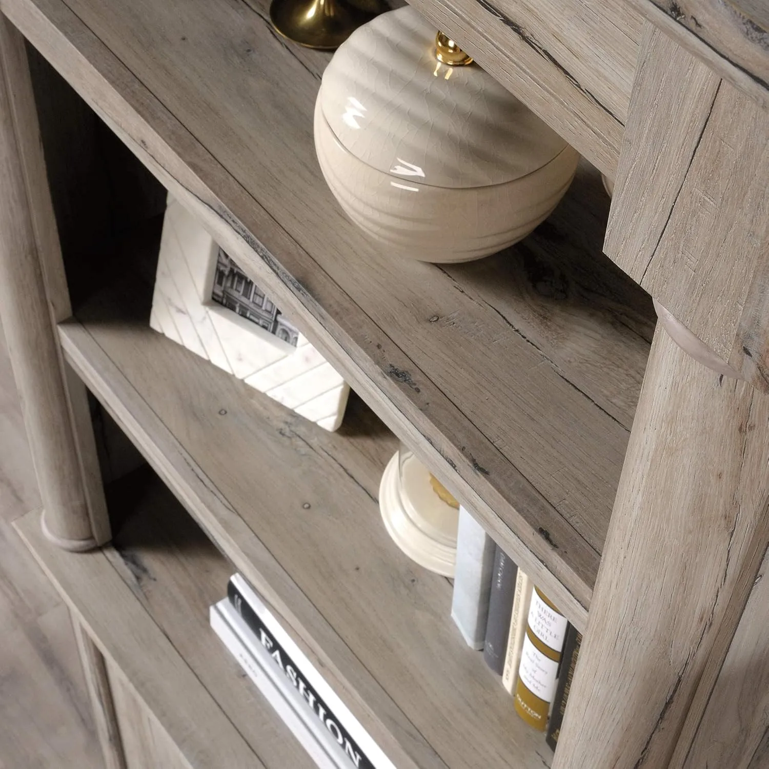 SAUDER Palladia 5-Shelf Library Bookcase with Doors