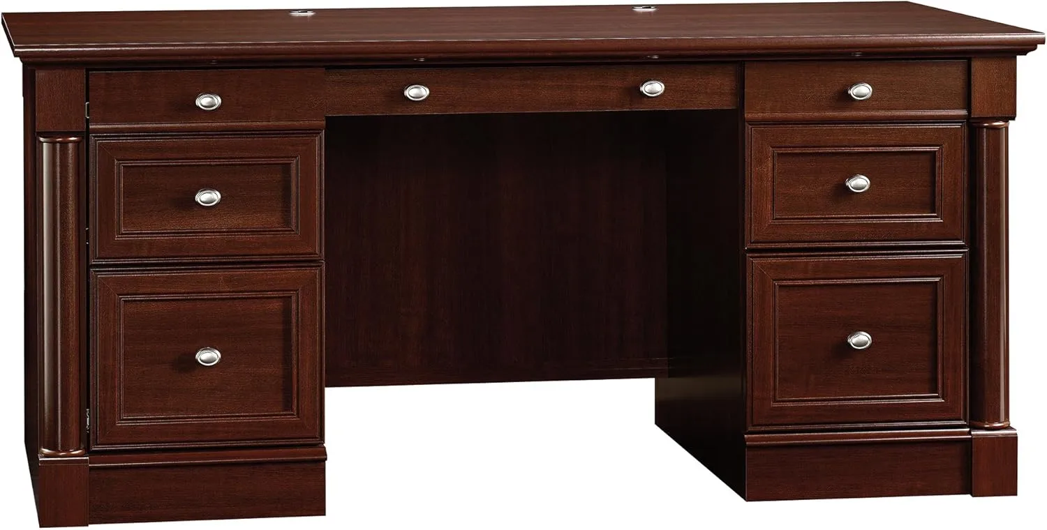 Sauder Palladia Executive Desk with Keyboard Tray and Cord Management