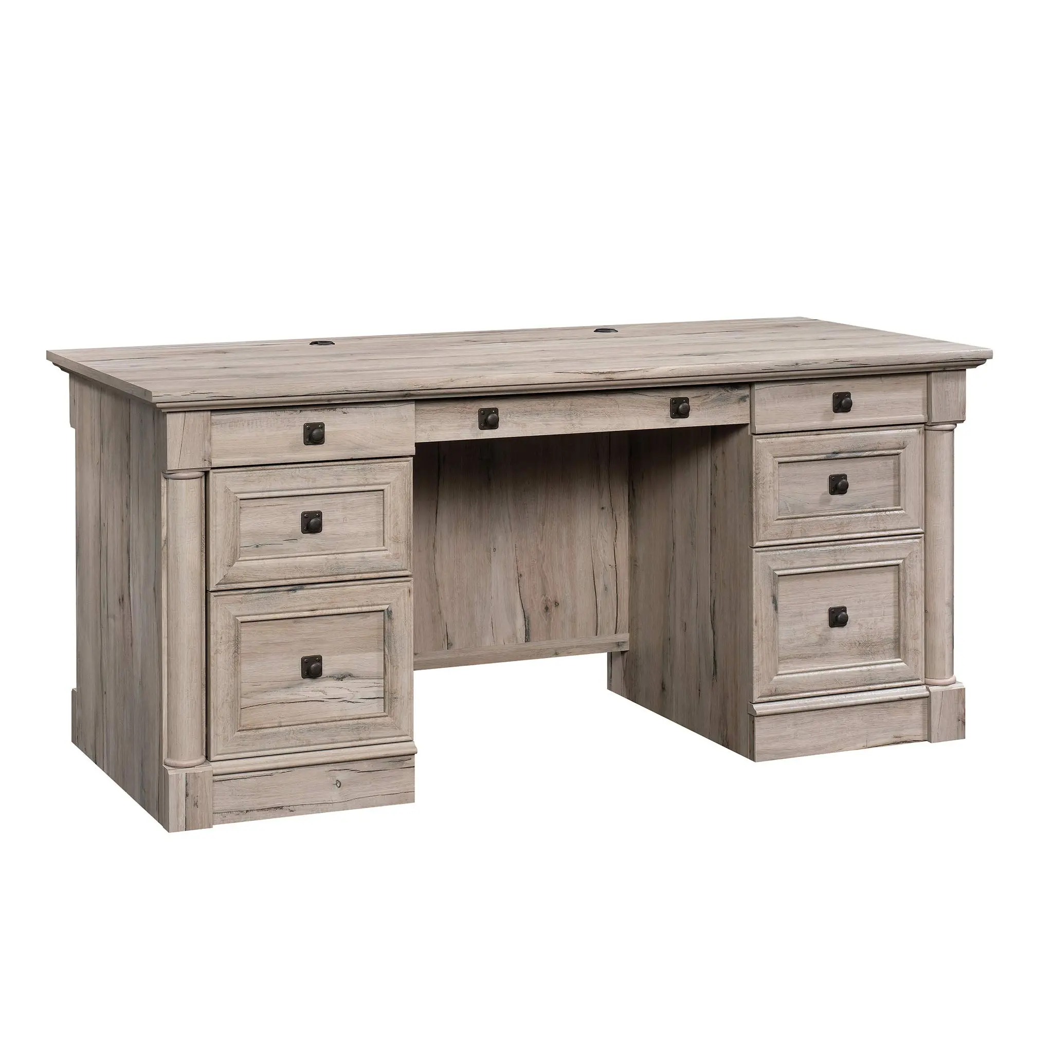 Sauder Palladia Executive Desk with Keyboard Tray and Cord Management