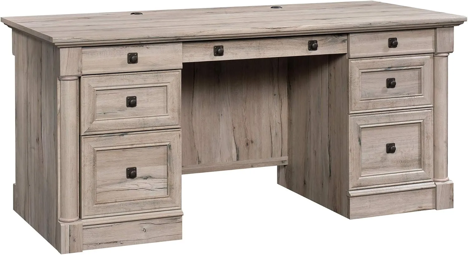 Sauder Palladia Executive Desk with Keyboard Tray and Cord Management