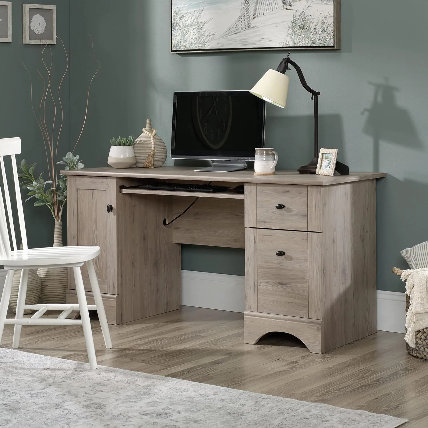 Sauder Select 60inW Double-Pedestal Computer Desk