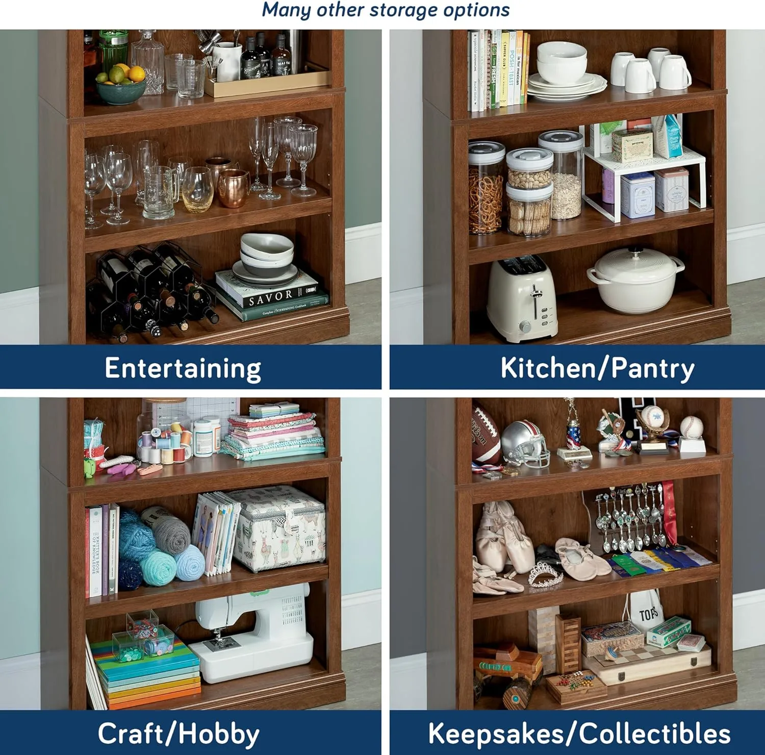 Sauder Select 5-Shelf Engineered Wood Bookcase