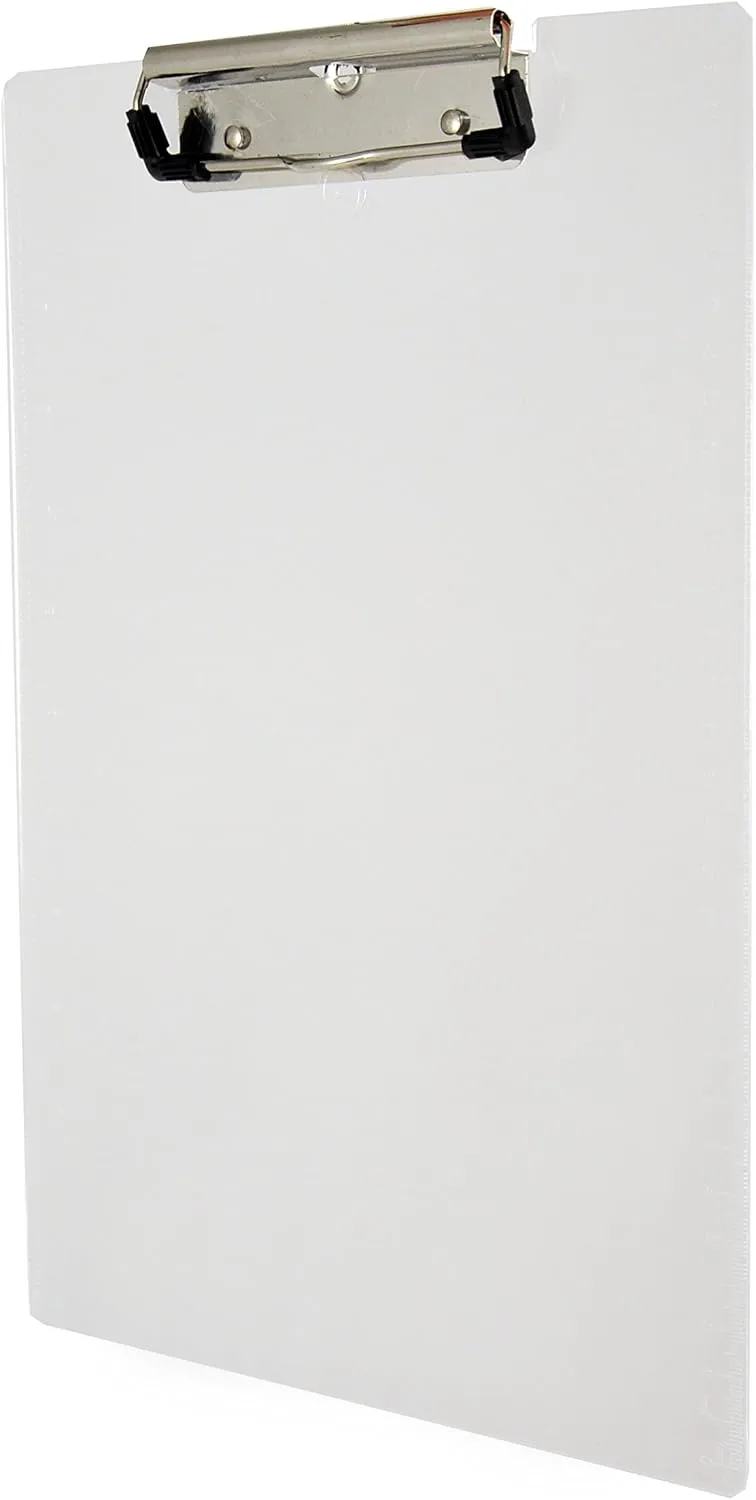 Saunders US-Works 21565 Acrylic Clipboard - Clear, Letter/A4 Size, High-Clarity Shatter Resistant Writing Clipboard