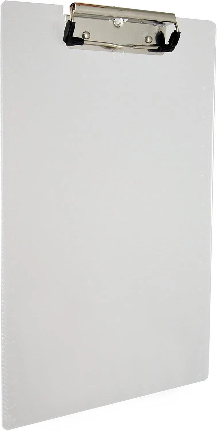 Saunders US-Works 21565 Acrylic Clipboard - Clear, Letter/A4 Size, High-Clarity Shatter Resistant Writing Clipboard
