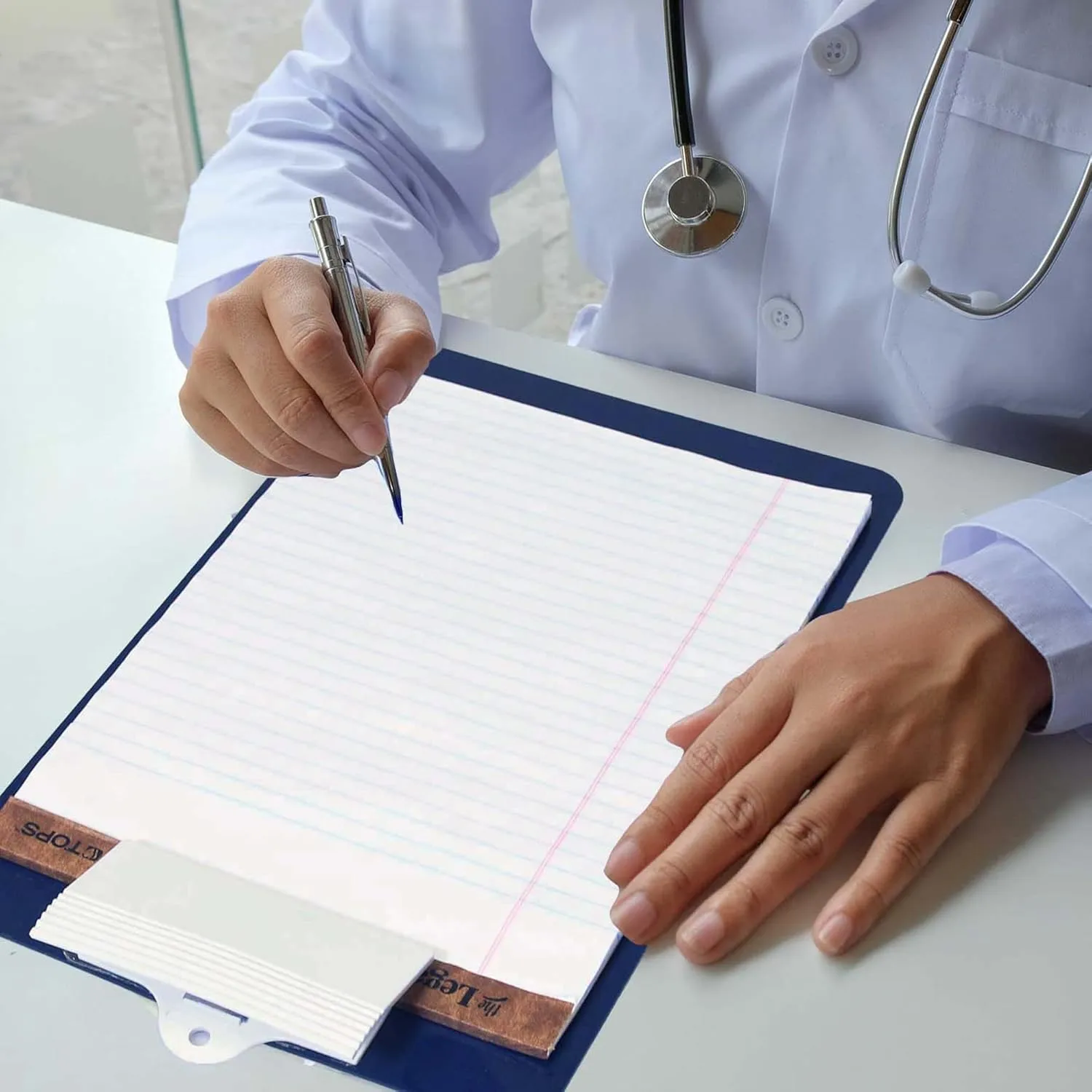 SAUNDERS Letter Antimicrobial Clipboard with Low-Profile Clip