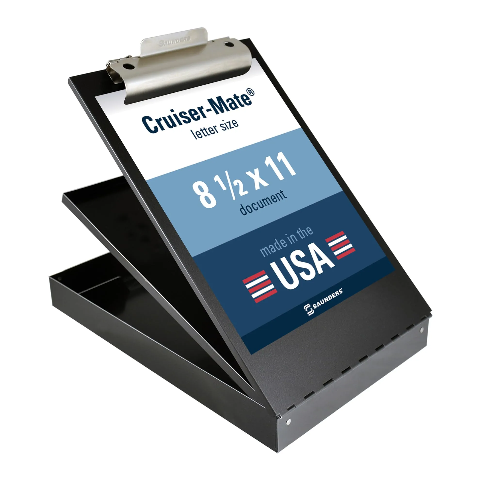 SAUNDERS Cruiser-Mate Aluminum Storage Clipboard with Dual Compartments