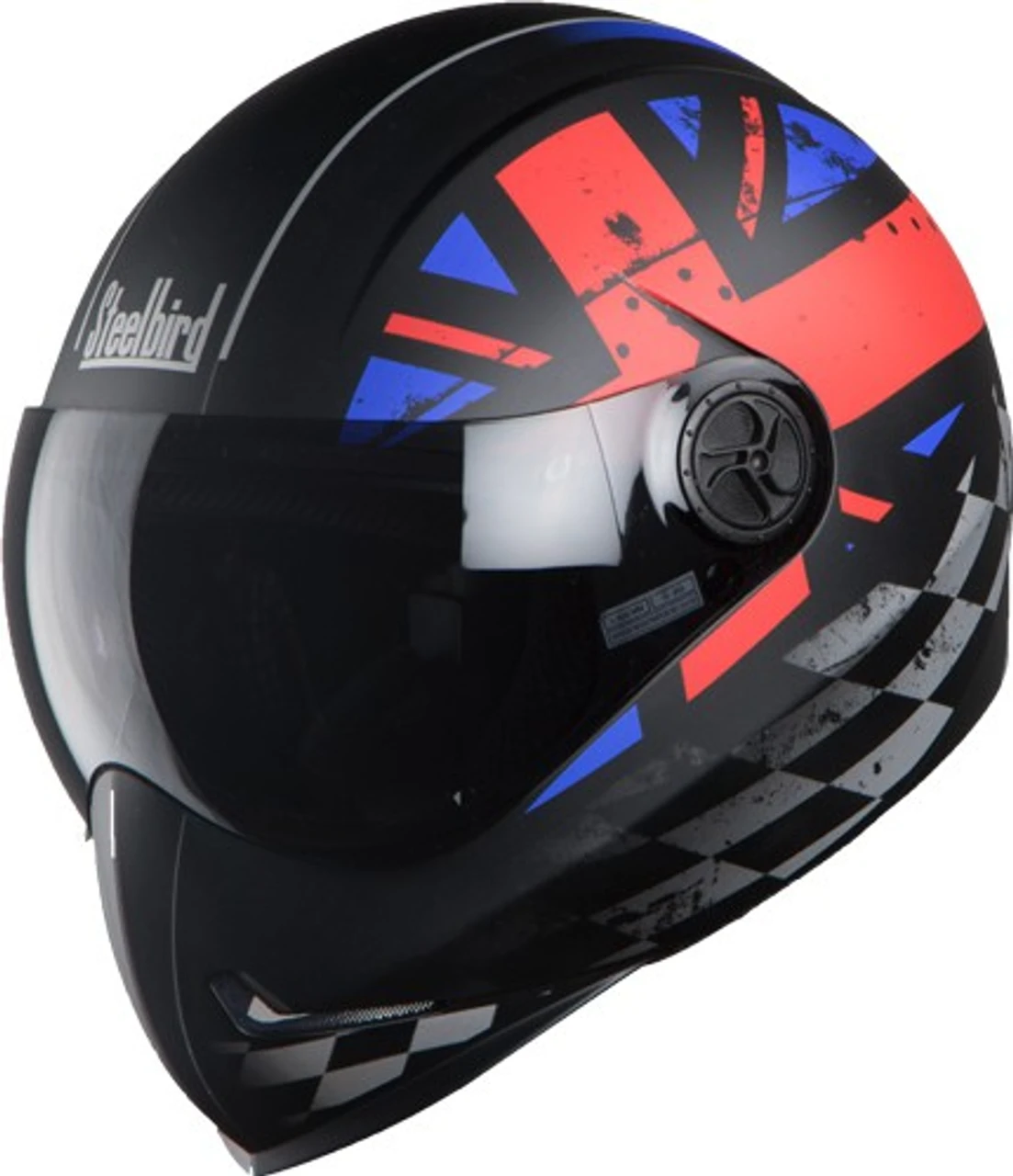 STEELBIRD SB-50 ROSS MATT BLACK/DUCATI RED C/V (L)