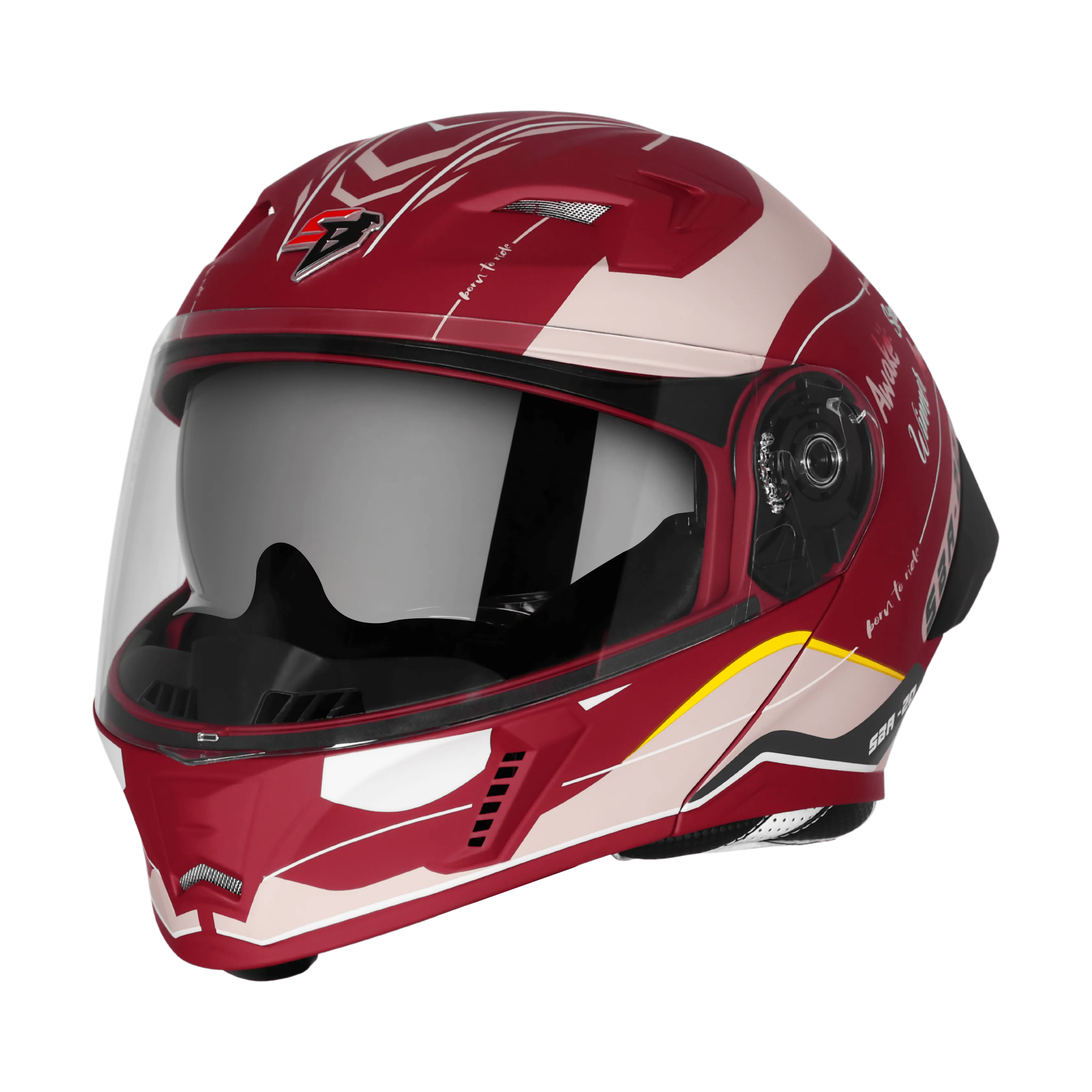 STEELBIRD SBH-20 ISS SILVER BORN TO RIDE MATT MAROON/DESERT STORM C/V 600MM ISI+DOT STEELBIRD SBH-20 ISS SILVER BORN TO RIDE MATT MAROON/DESERT STORM C/V 600MM ISI+DOT