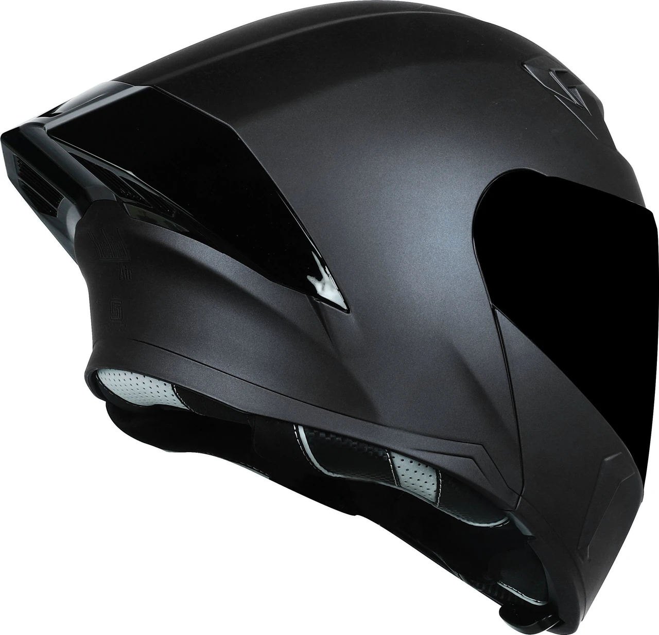 STEELBIRD SBA-20 ISS MATT BLACK C/V 580MM WITH EXTRA SMOKE VISOR, BLACK SPOILER STEELBIRD SBA-20 ISS MATT BLACK C/V 580MM WITH EXTRA SMOKE VISOR, BLACK SPOILER