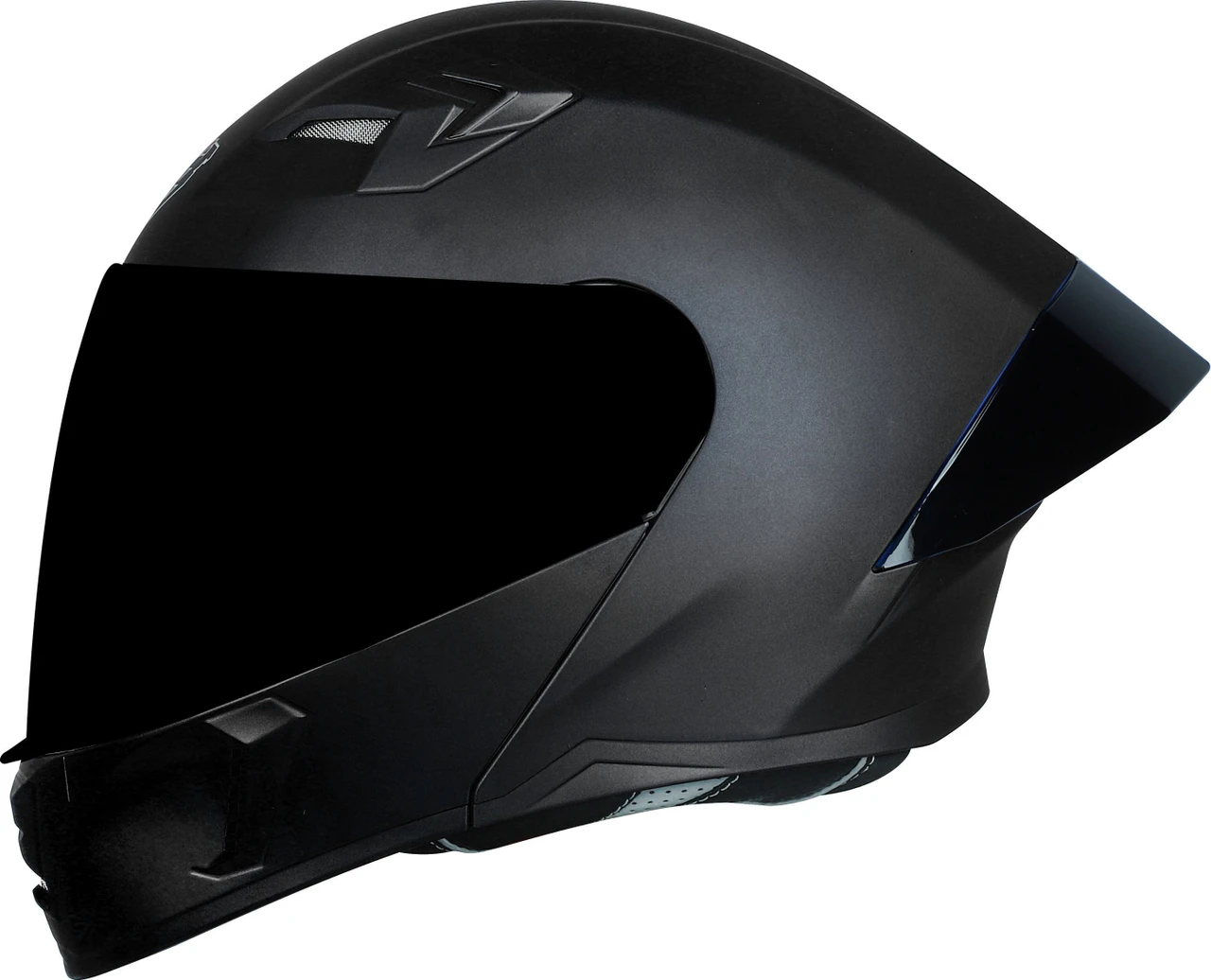 STEELBIRD SBA-20 ISS MATT BLACK C/V 600 MM WITH EXTRA SMOKE VISOR, BLACK SPOILER