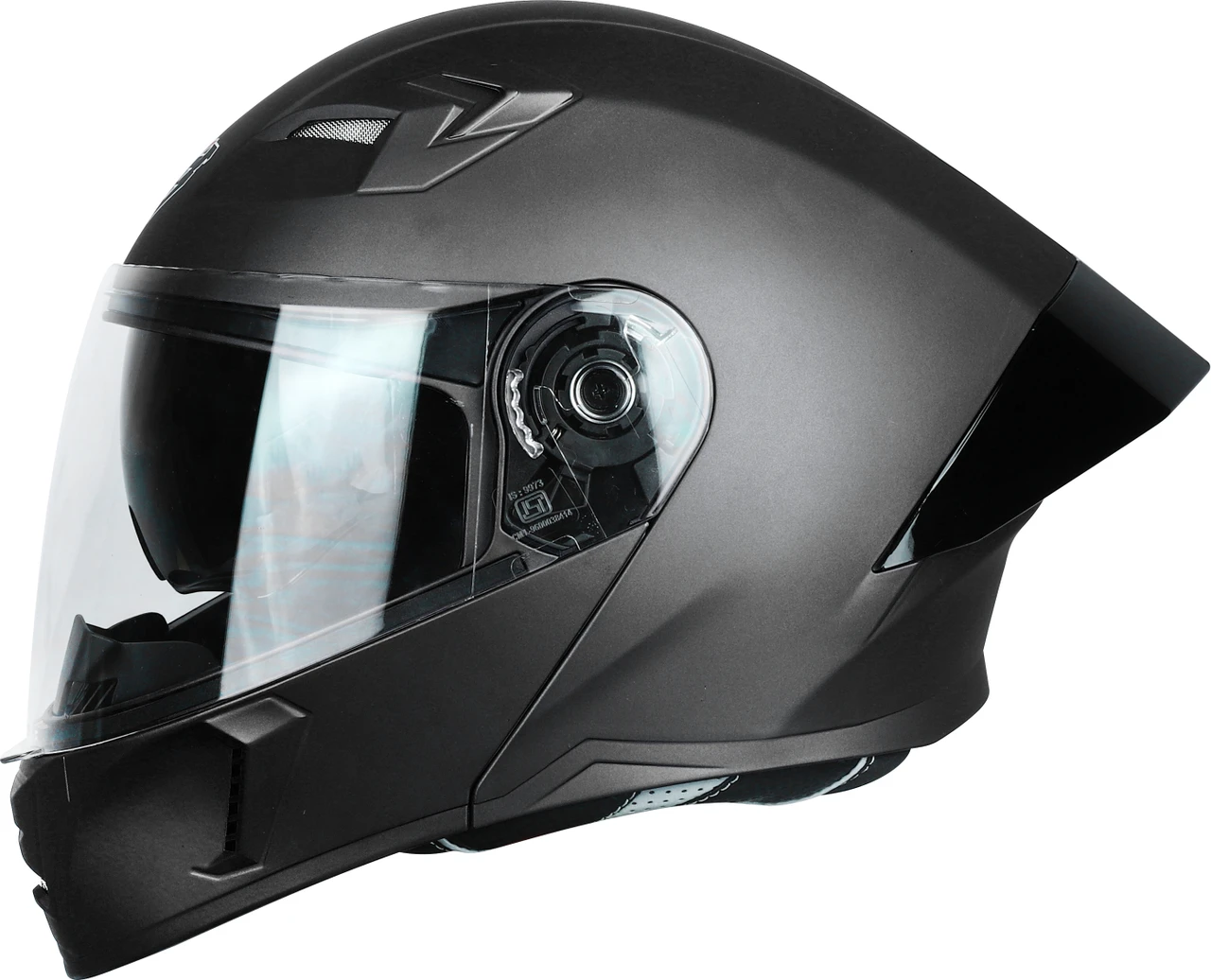 STEELBIRD SBA-20 ISS MATT HONDA GREY C/V 600 MM WITH EXTRA SMOKE VISOR, BLACK SPOILER