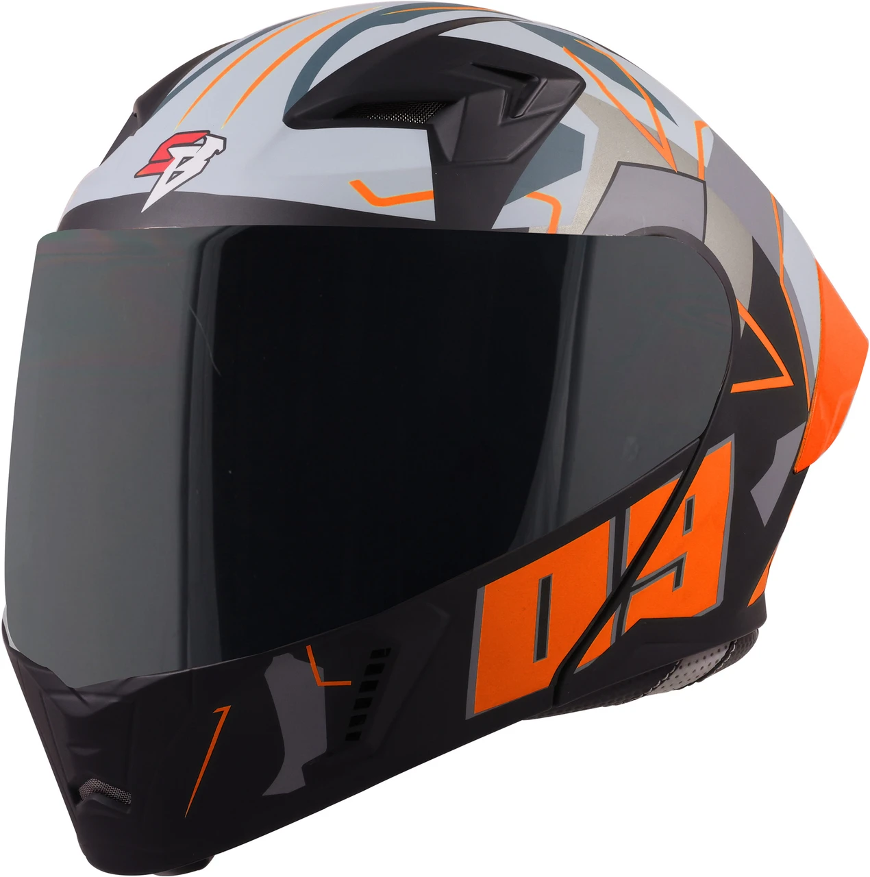 STEELBIRD SBA-20 ISS 09 MATT BLACK/ORANGE C/V 580 MM STEELBIRD SBA-20 ISS 09 MATT BLACK/ORANGE C/V 580 MM