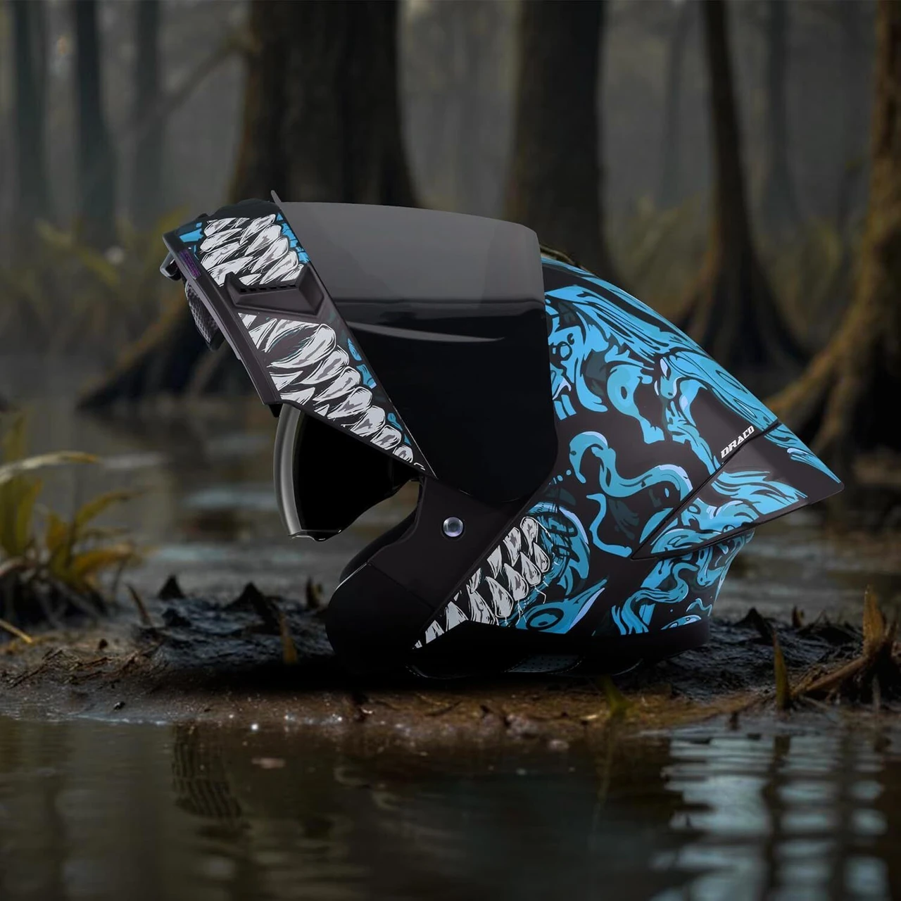 STEELBIRD SBA-20 ISS DRACO GLOSSY BLACK/JAZZ BLUE C/V 580 MM WITH EXTRA SMOKE VISOR STEELBIRD SBA-20 ISS DRACO GLOSSY BLACK/JAZZ BLUE C/V 580 MM WITH EXTRA SMOKE VISOR