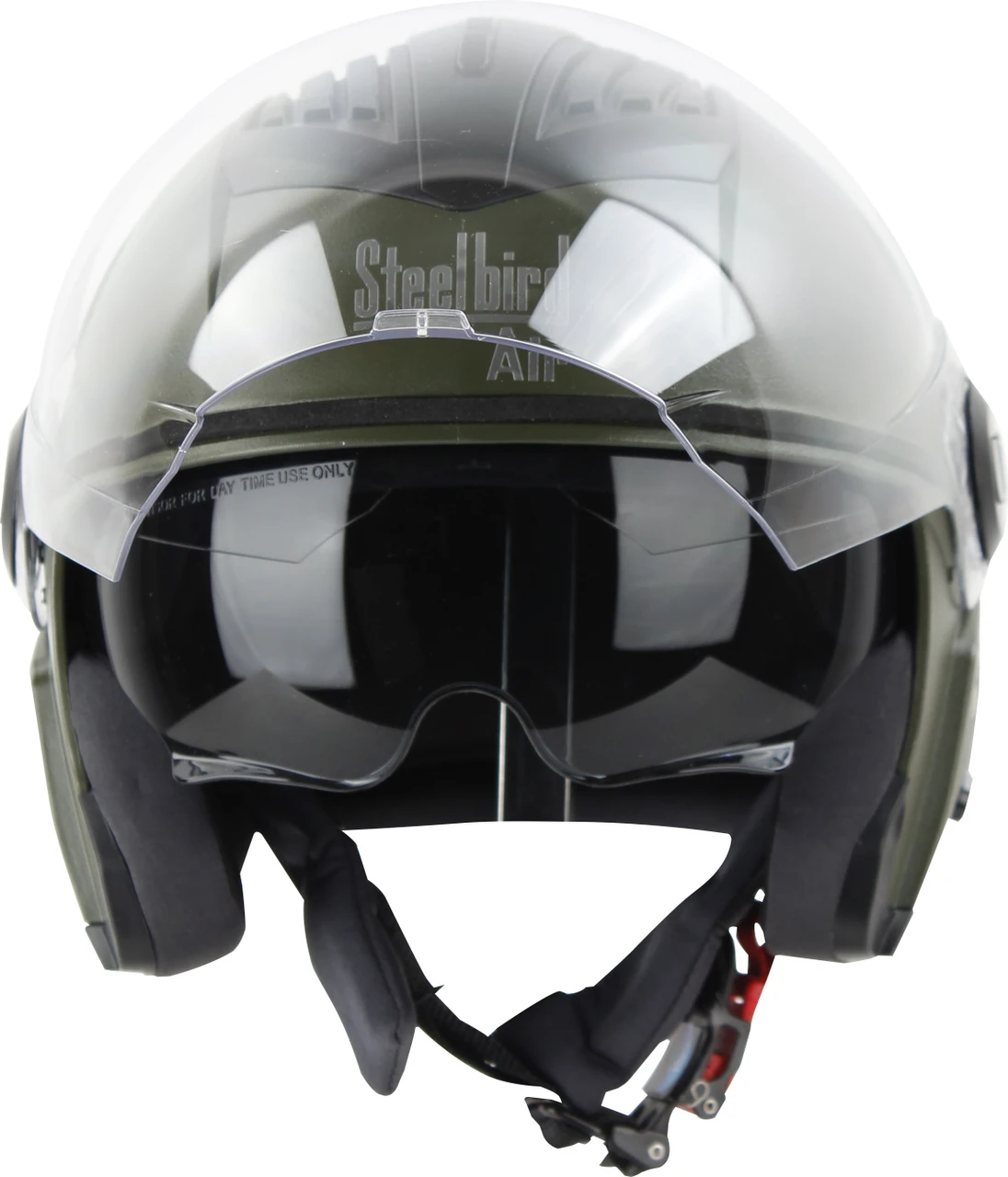 STEELBIRD SBA-3 ISS RVR DASHING BATTLE GREEN C/V 600MM (L)