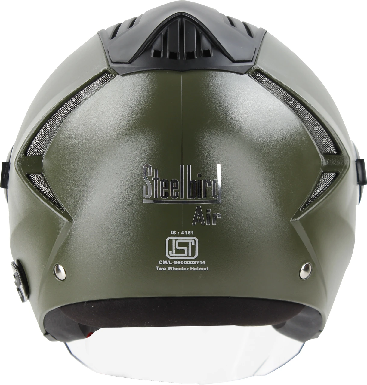STEELBIRD SBA-3 ISS RVR DASHING BATTLE GREEN C/V 580MM (M)