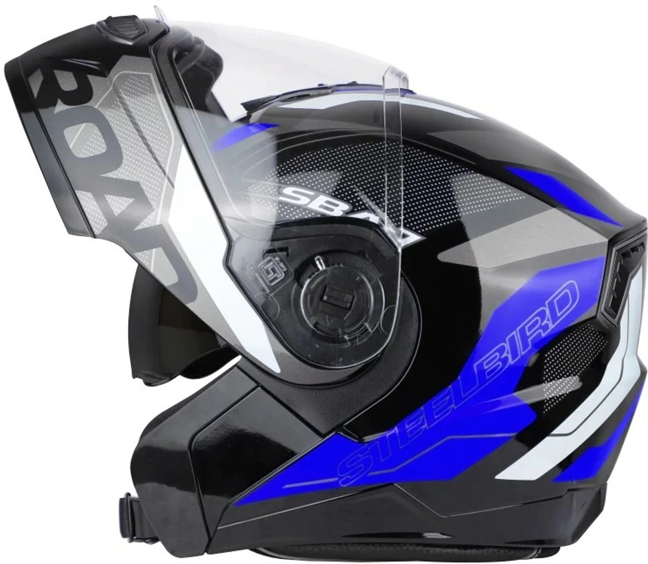 STEELBIRD SBA-7 ISS ROAD MATT BLACK/BLUE C/V (XL) STEELBIRD SBA-7 ISS ROAD MATT BLACK/BLUE C/V (XL)