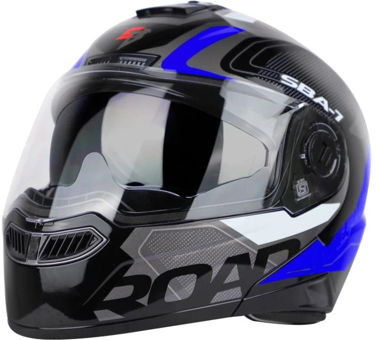 STEELBIRD SBA-7 ISS ROAD MATT BLACK/BLUE C/V (XL) STEELBIRD SBA-7 ISS ROAD MATT BLACK/BLUE C/V (XL)