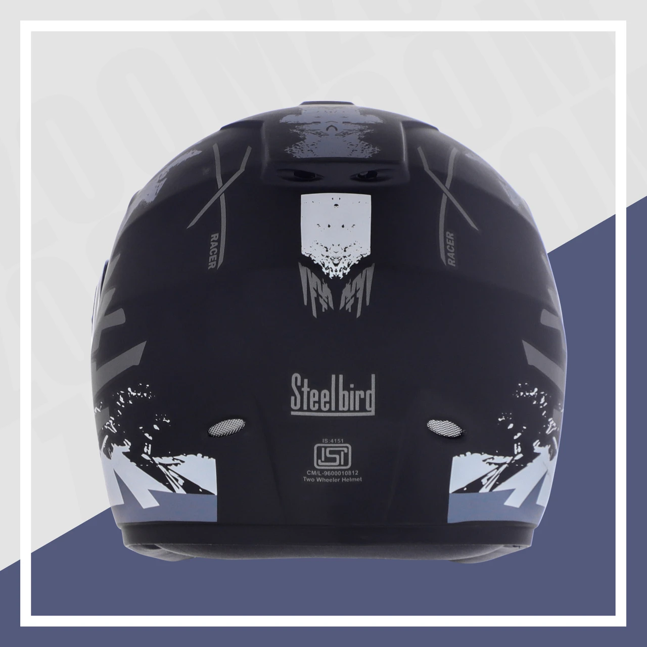 STEELBIRD SBH-11 ZOOM RACER MATT BLACK/GREY C/V 580 MM (M) STEELBIRD SBH-11 ZOOM RACER MATT BLACK/GREY C/V 580 MM (M)