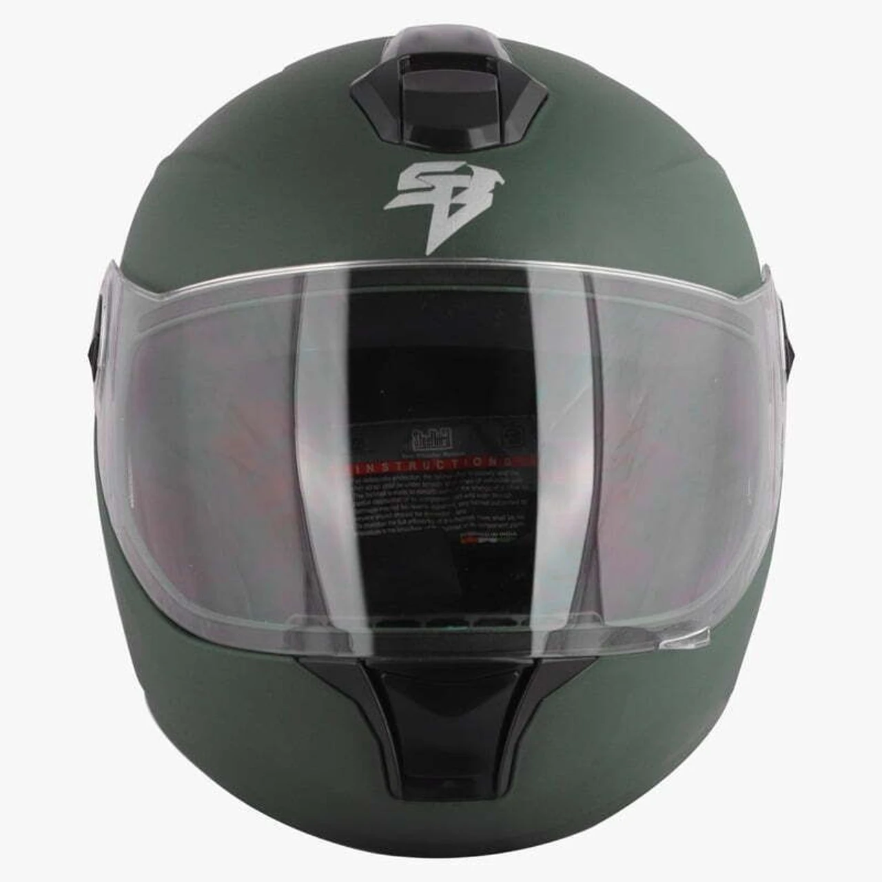 STEELBIRD SBH-11 ZOOM PLUS DASHING BATTLE GREEN C/V 580 MM