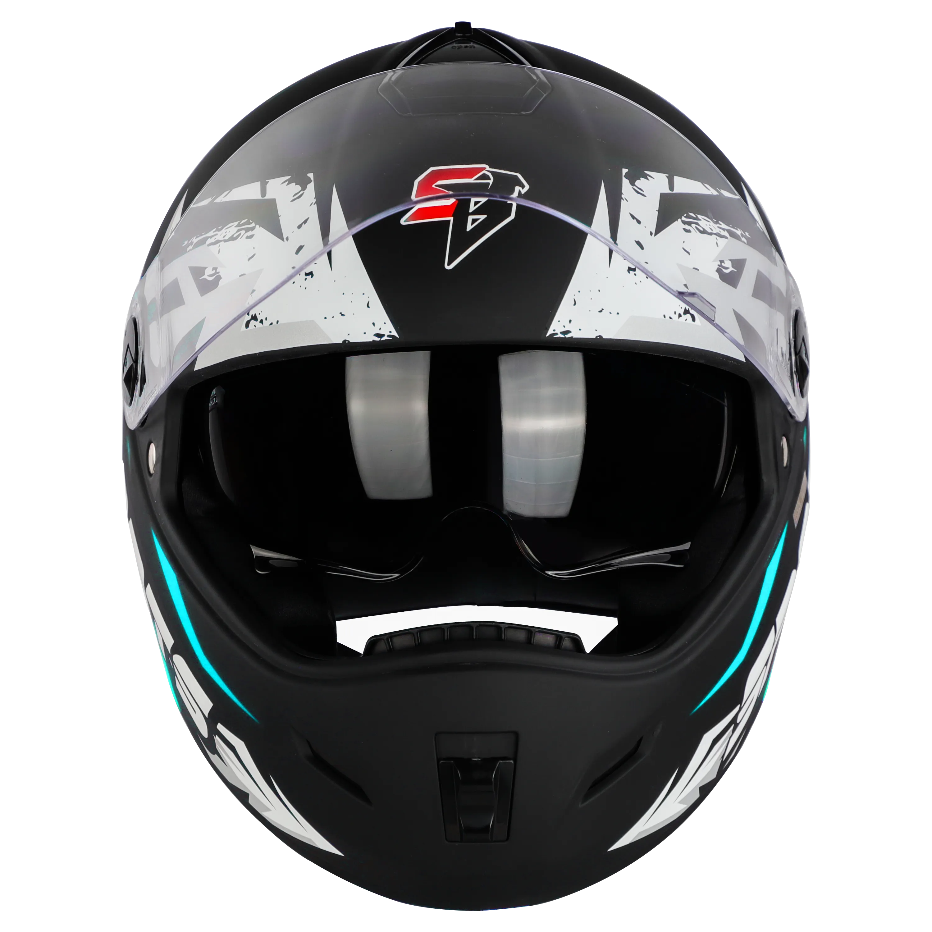 STEELBIRD SBH-34 ROX ISS R SPORTS GLOSSY BLACK/JAZZ BLUE C/V 600 MM (L) STEELBIRD SBH-34 ROX ISS R SPORTS GLOSSY BLACK/JAZZ BLUE C/V 600 MM (L)