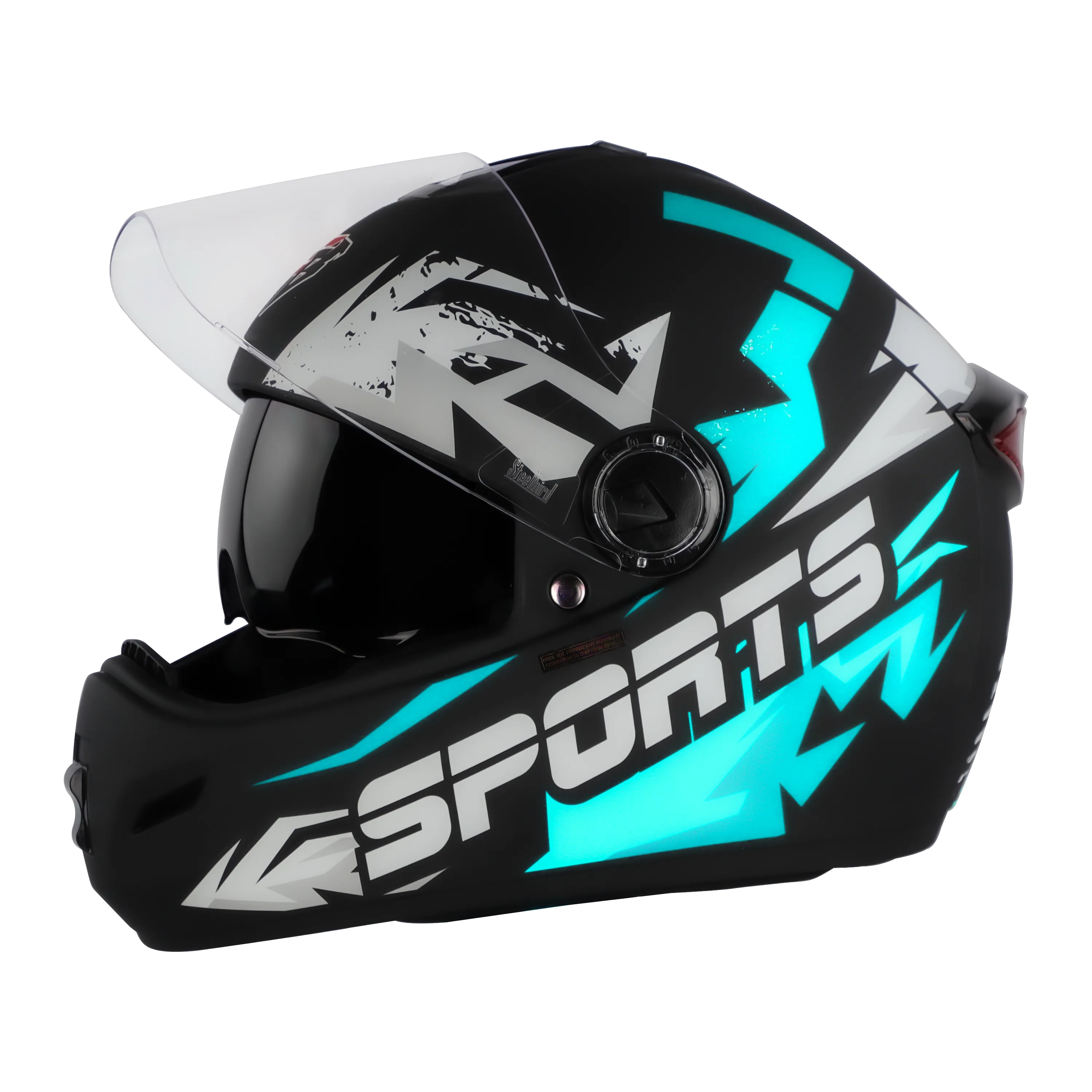 STEELBIRD SBH-34 ROX ISS R SPORTS GLOSSY BLACK/JAZZ BLUE C/V 600 MM (L) STEELBIRD SBH-34 ROX ISS R SPORTS GLOSSY BLACK/JAZZ BLUE C/V 600 MM (L)