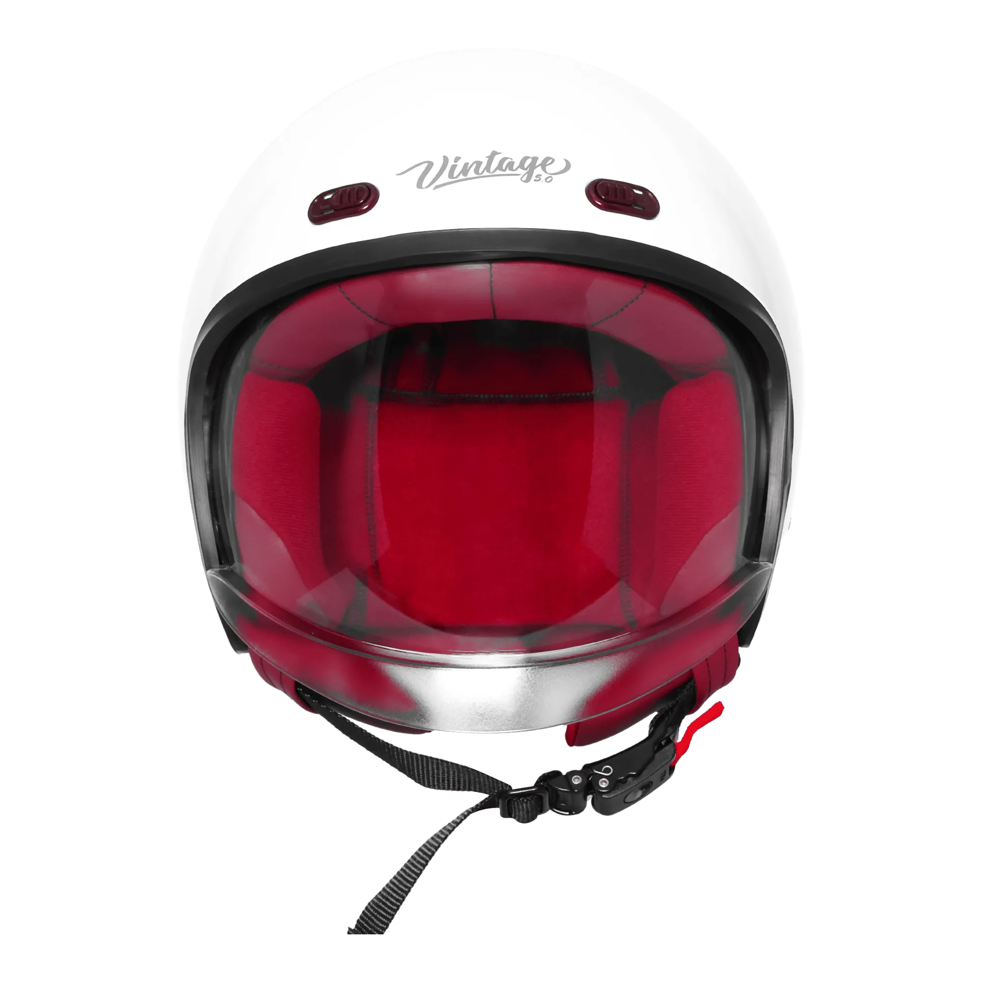 STEELBIRD SBH-67 VINTAGE DOT 5.0 GLOSSY WHITE C/V 580 MM WITH EXTRA SMOKE VISOR STEELBIRD SBH-67 VINTAGE DOT 5.0 GLOSSY WHITE C/V 580 MM WITH EXTRA SMOKE VISOR