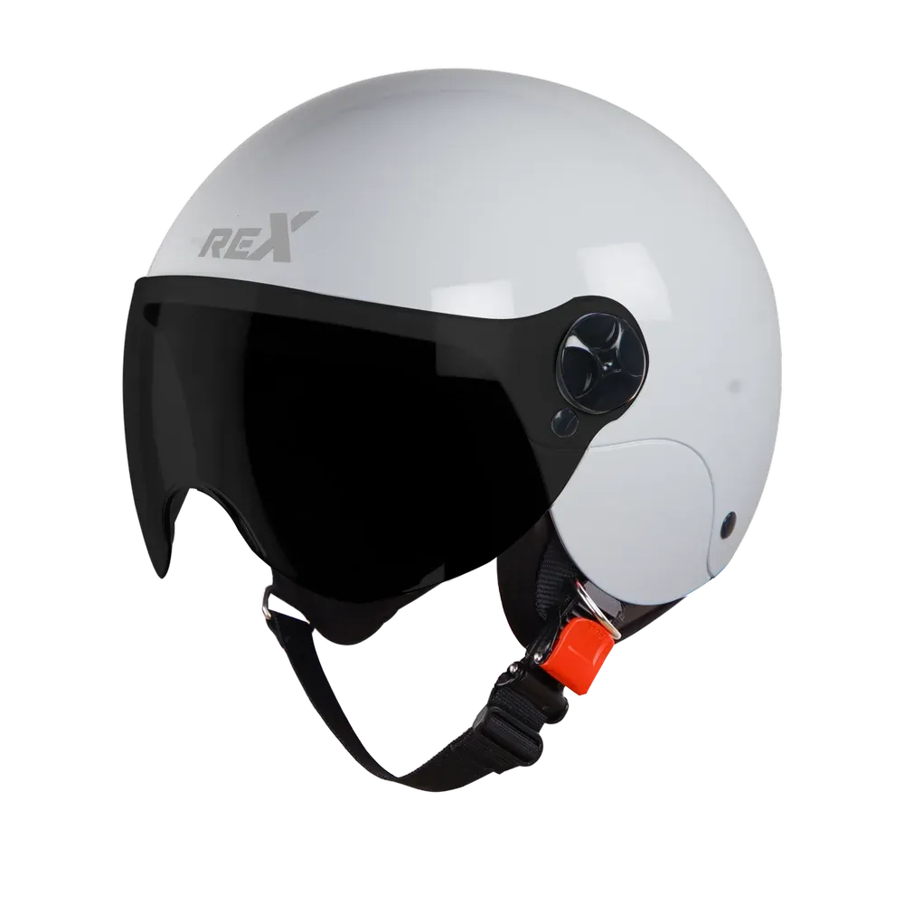 STEELBIRD SBH-16 REX GLOSSY WHITE C/V (M) STEELBIRD SBH-16 REX GLOSSY WHITE C/V (M)